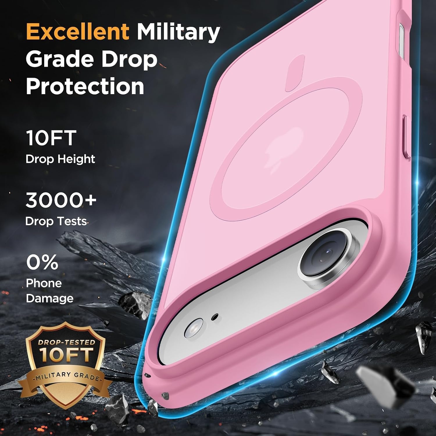 image:imageMiracase for iPhone 16 Pro Max Matte Series Case Magnetic LavenderLight Pink
