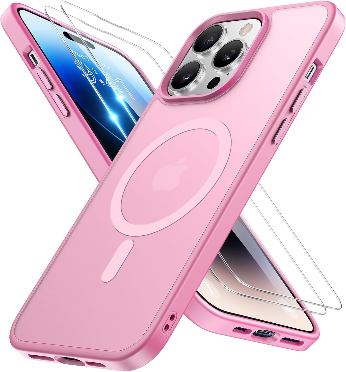image:imageMiracase for iPhone 16 Pro Max Matte Series Case Magnetic LavenderLight Pink