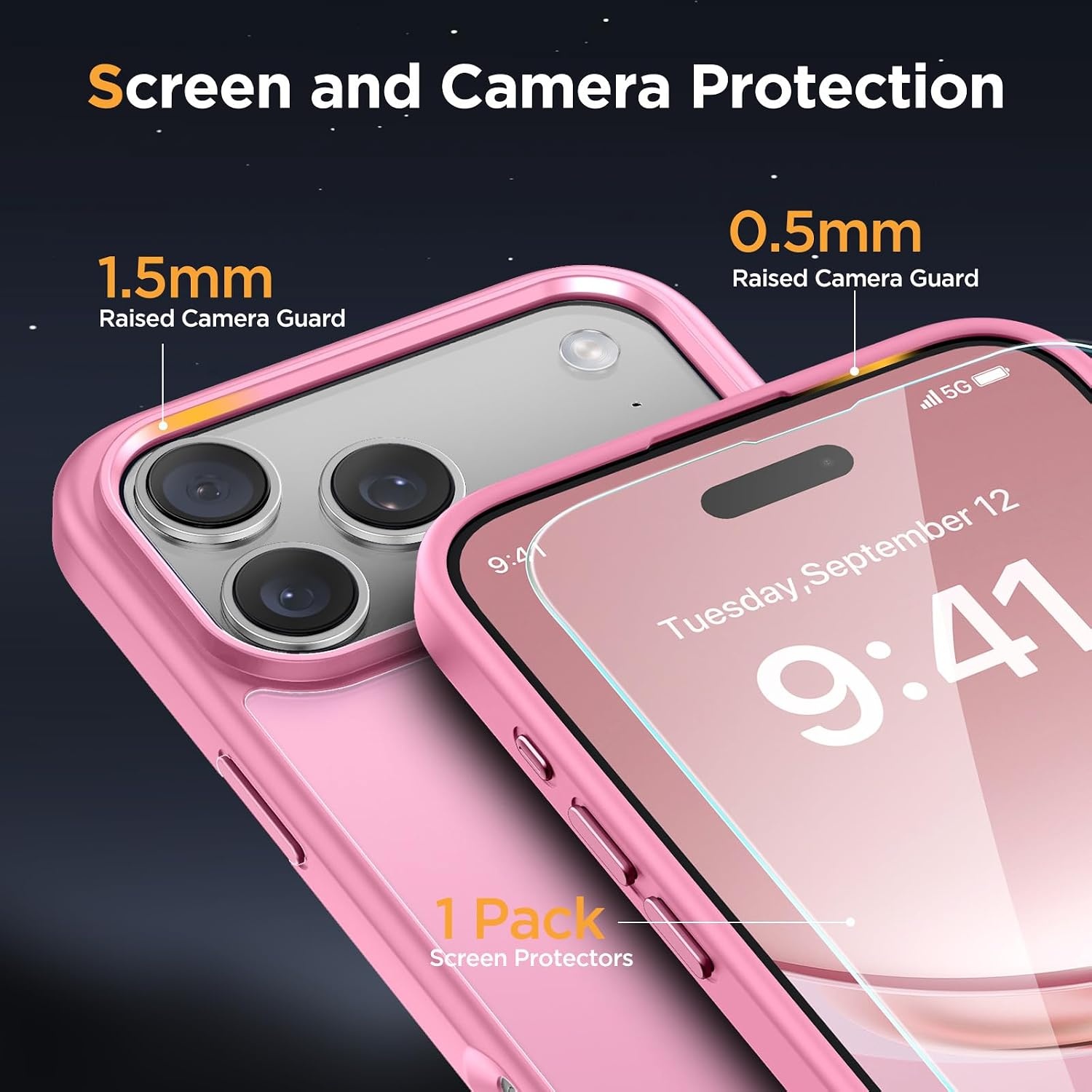 image:imageMiracase for iPhone 16 Pro Max Matte Series Case Magnetic LavenderLight Pink