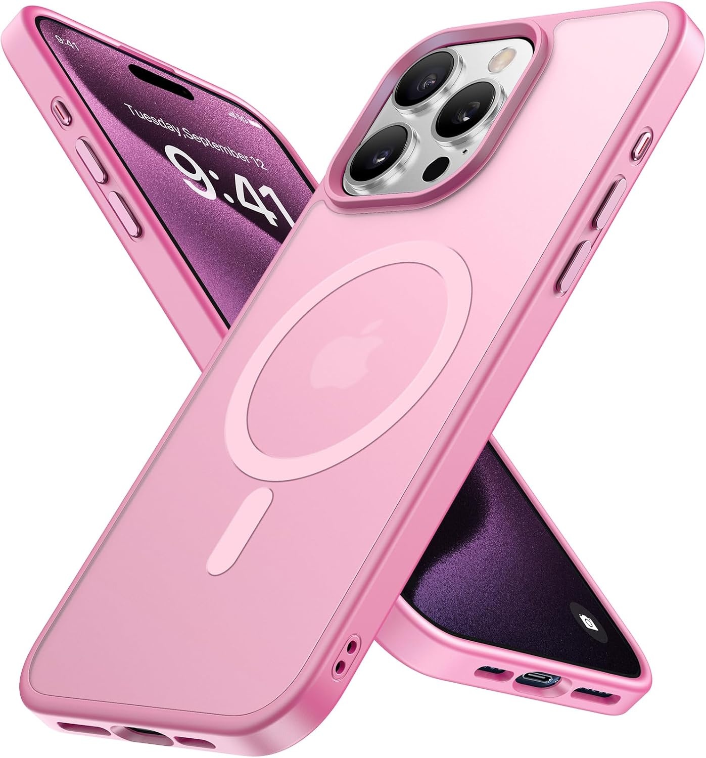 image:imageMiracase for iPhone 16 Pro Max Matte Series Case Magnetic LavenderLight Pink