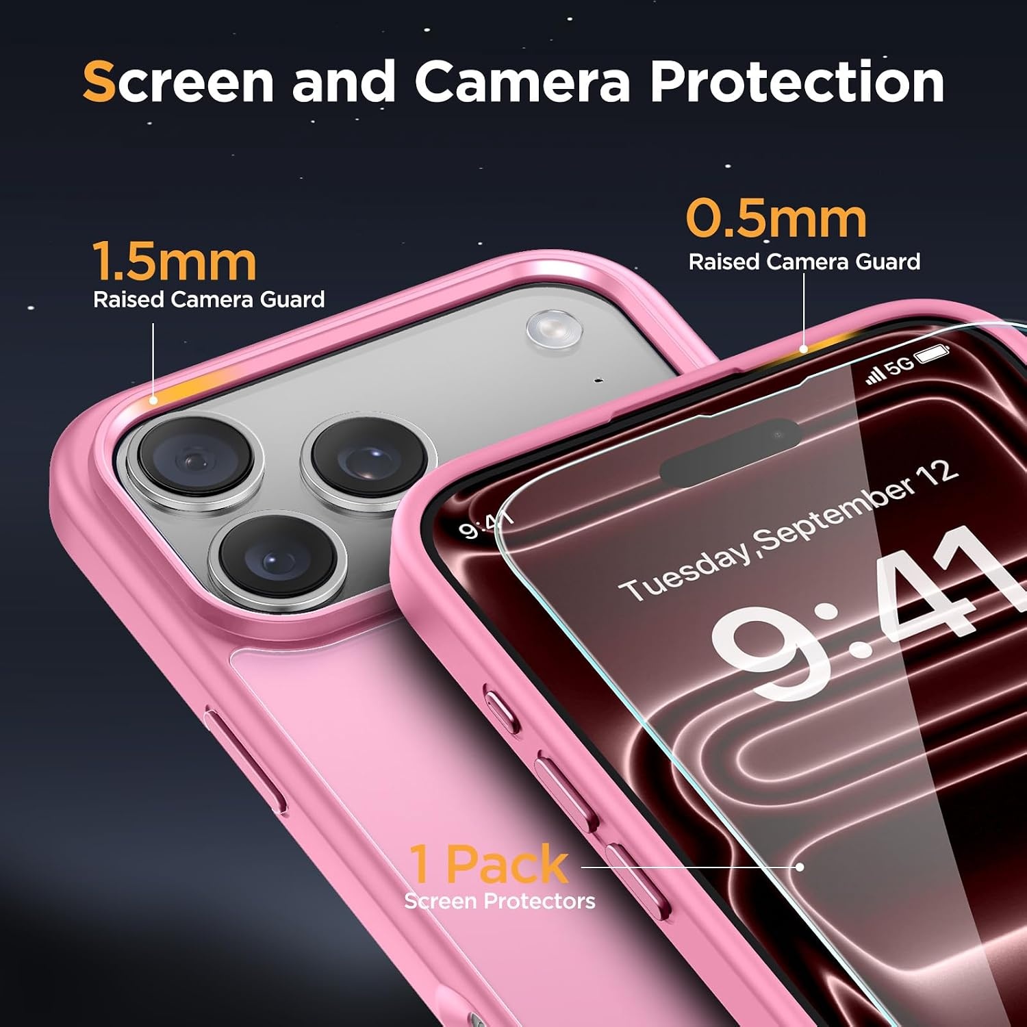 image:imageMiracase for iPhone 16 Pro Max Matte Series Case Magnetic LavenderLight Pink