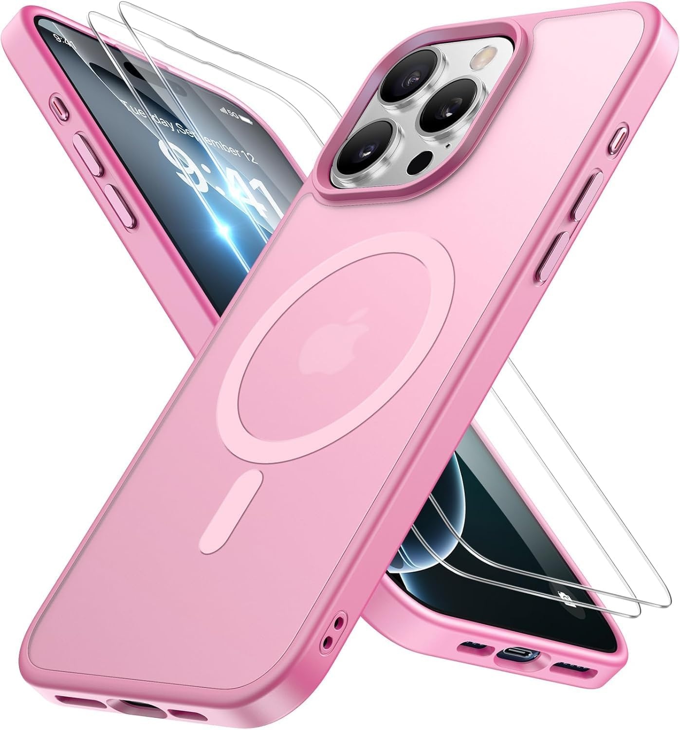 image:imageMiracase for iPhone 16 Pro Max Matte Series Case Magnetic LavenderLight Pink