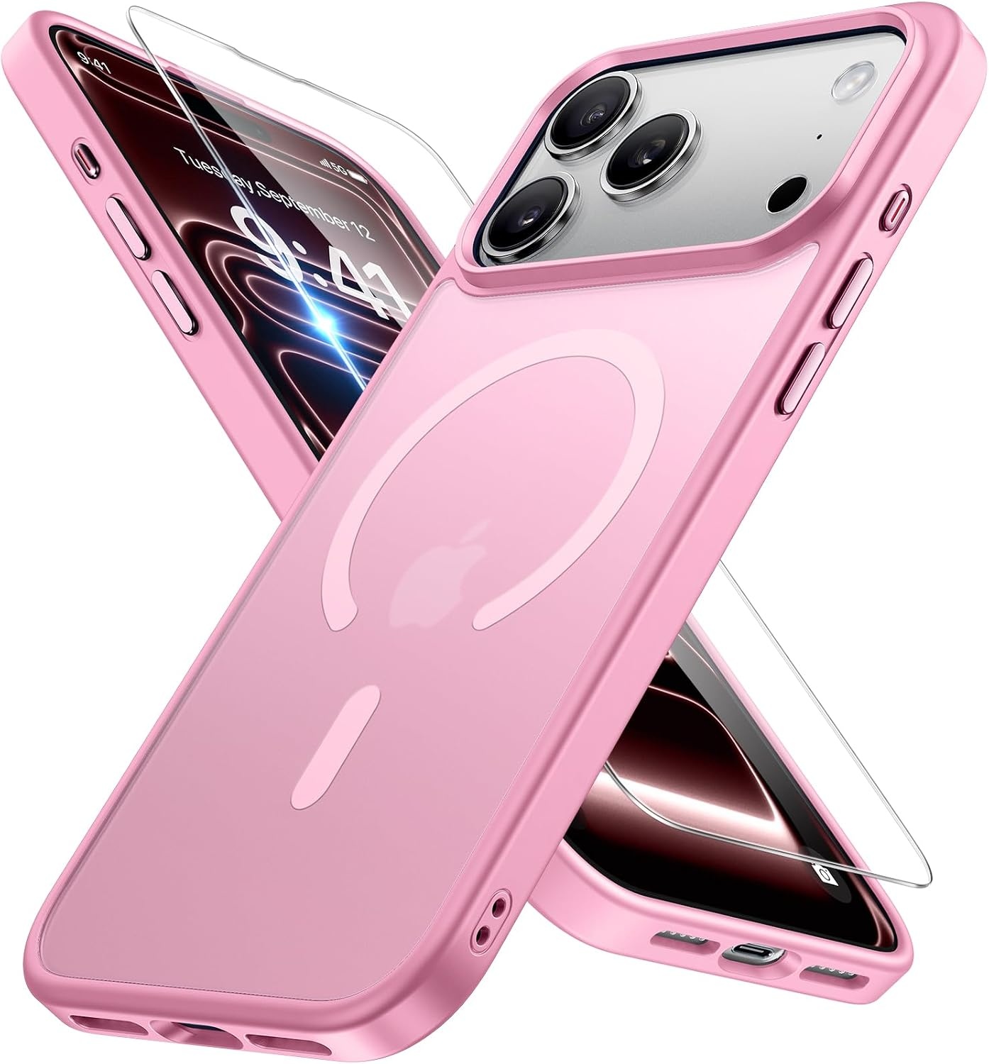 image:imageMiracase for iPhone 16 Pro Max Matte Series Case Magnetic LavenderLight Pink