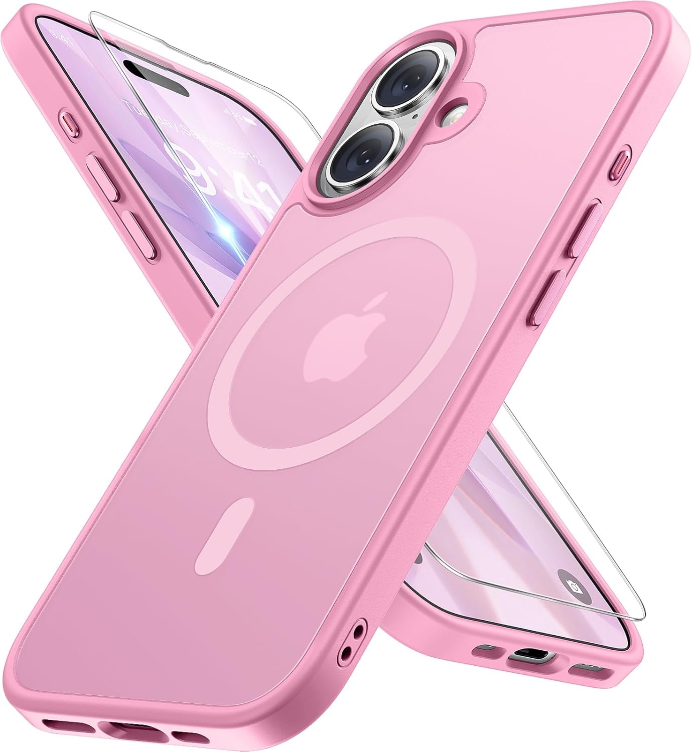 image:imageMiracase for iPhone 16 Pro Max Matte Series Case Magnetic LavenderLight Pink