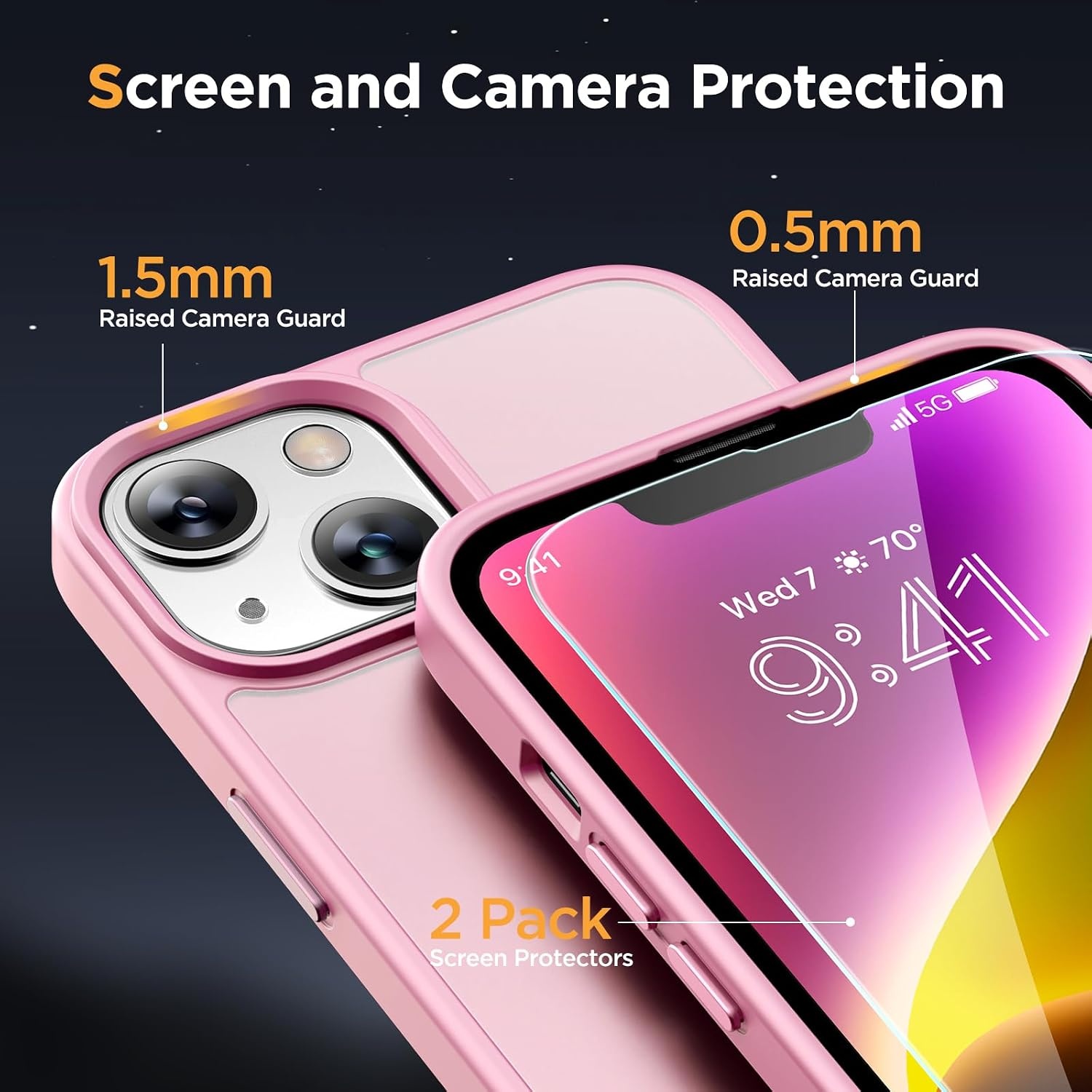 image:imageMiracase for iPhone 16 Pro Max Matte Series Case Magnetic LavenderLight Pink