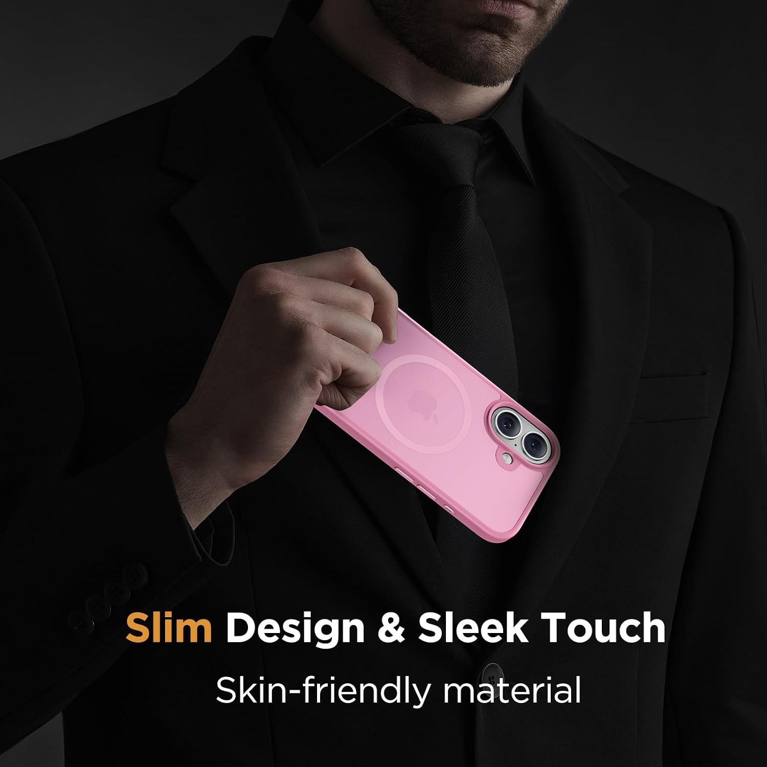 image:imageMiracase for iPhone 16 Pro Max Matte Series Case Magnetic LavenderLight Pink