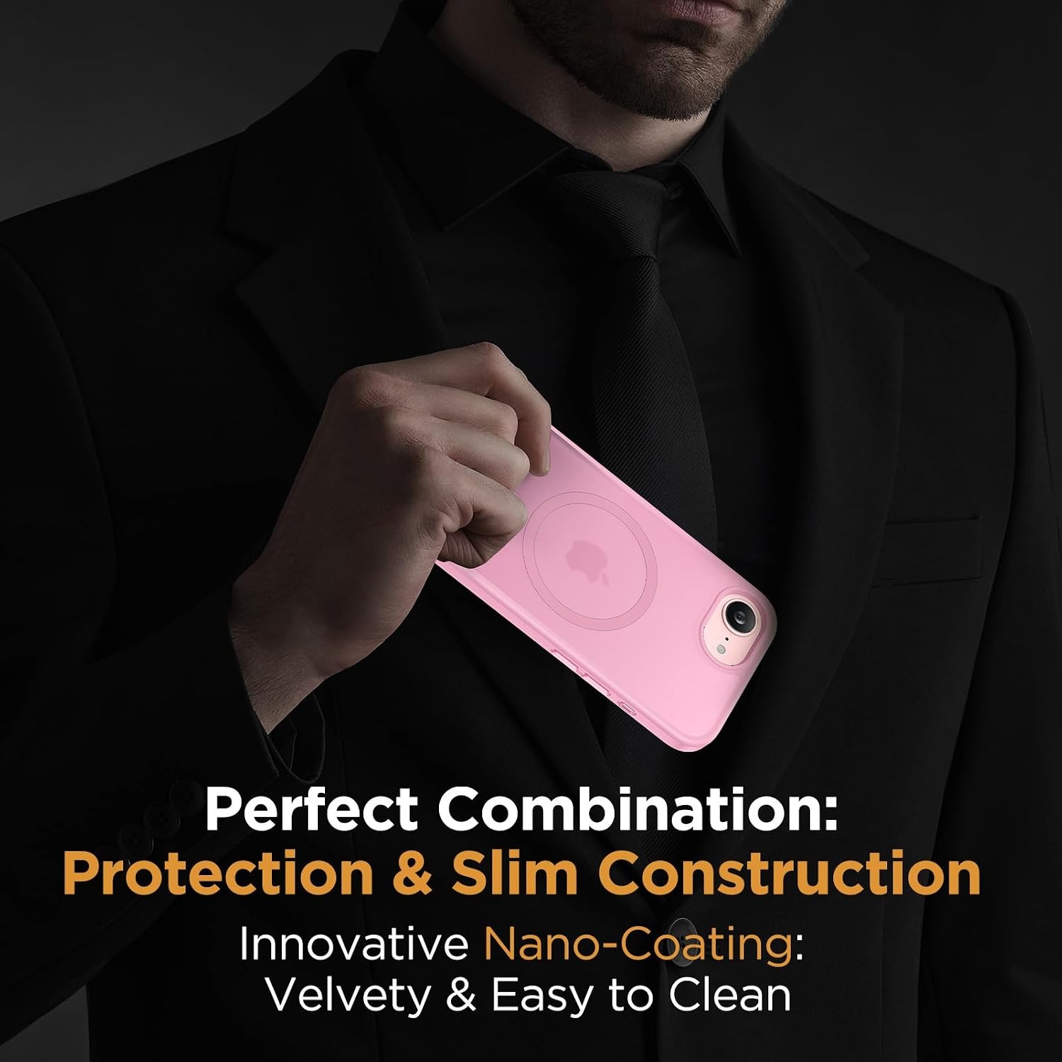 image:imageMiracase for iPhone 16 Pro Max Matte Series Case Magnetic LavenderLight Pink