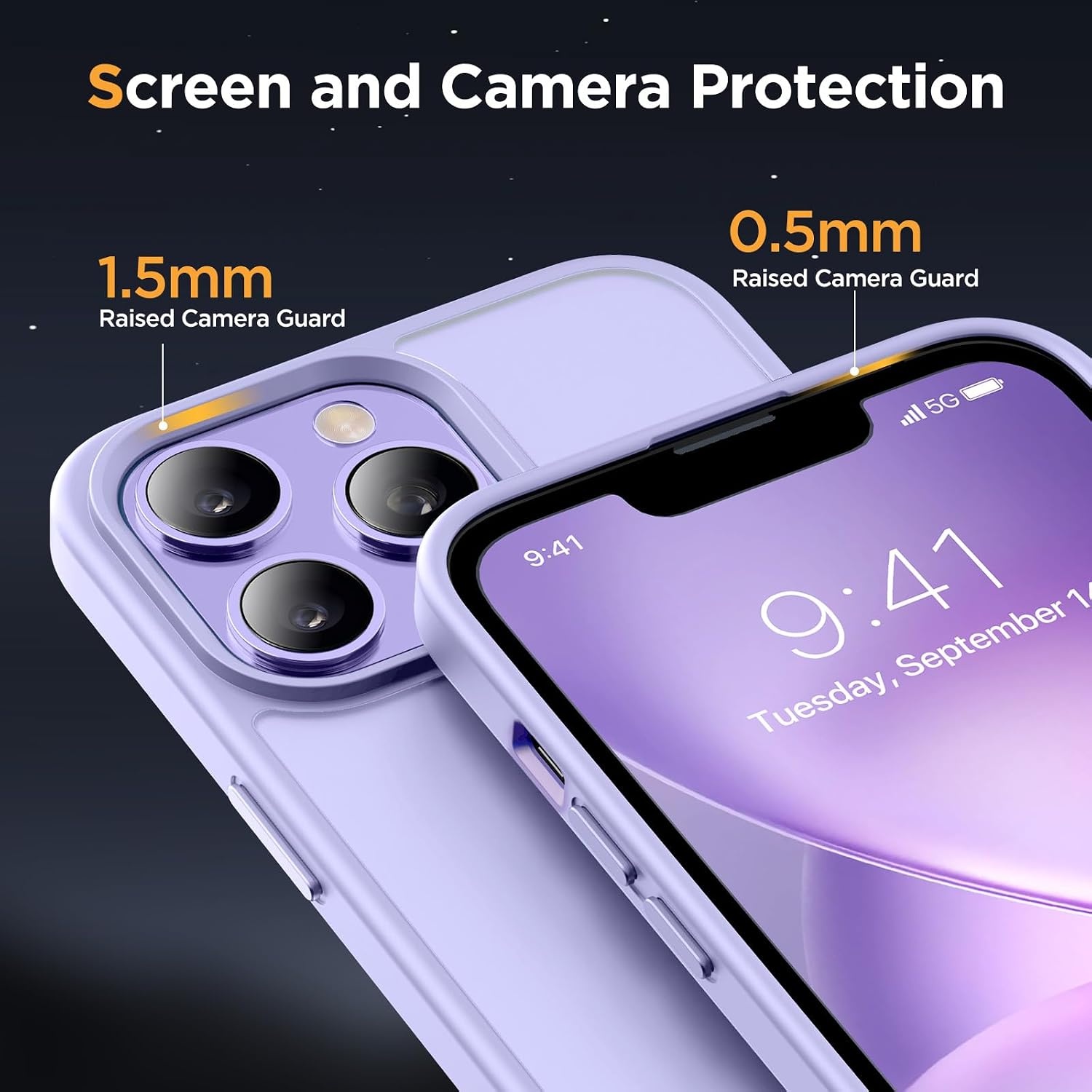 image:imageMiracase for iPhone 16 Pro Max Matte Series Case Magnetic LavenderLight Purple