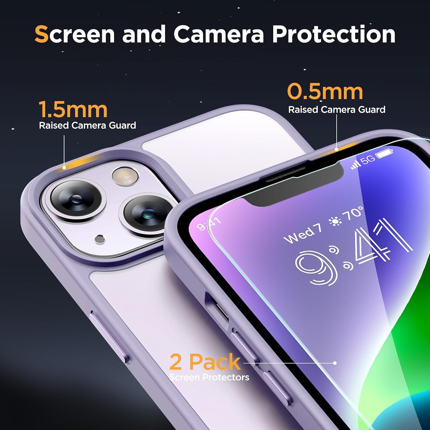 image:imageMiracase for iPhone 16 Pro Max Matte Series Case Magnetic LavenderLight Purple