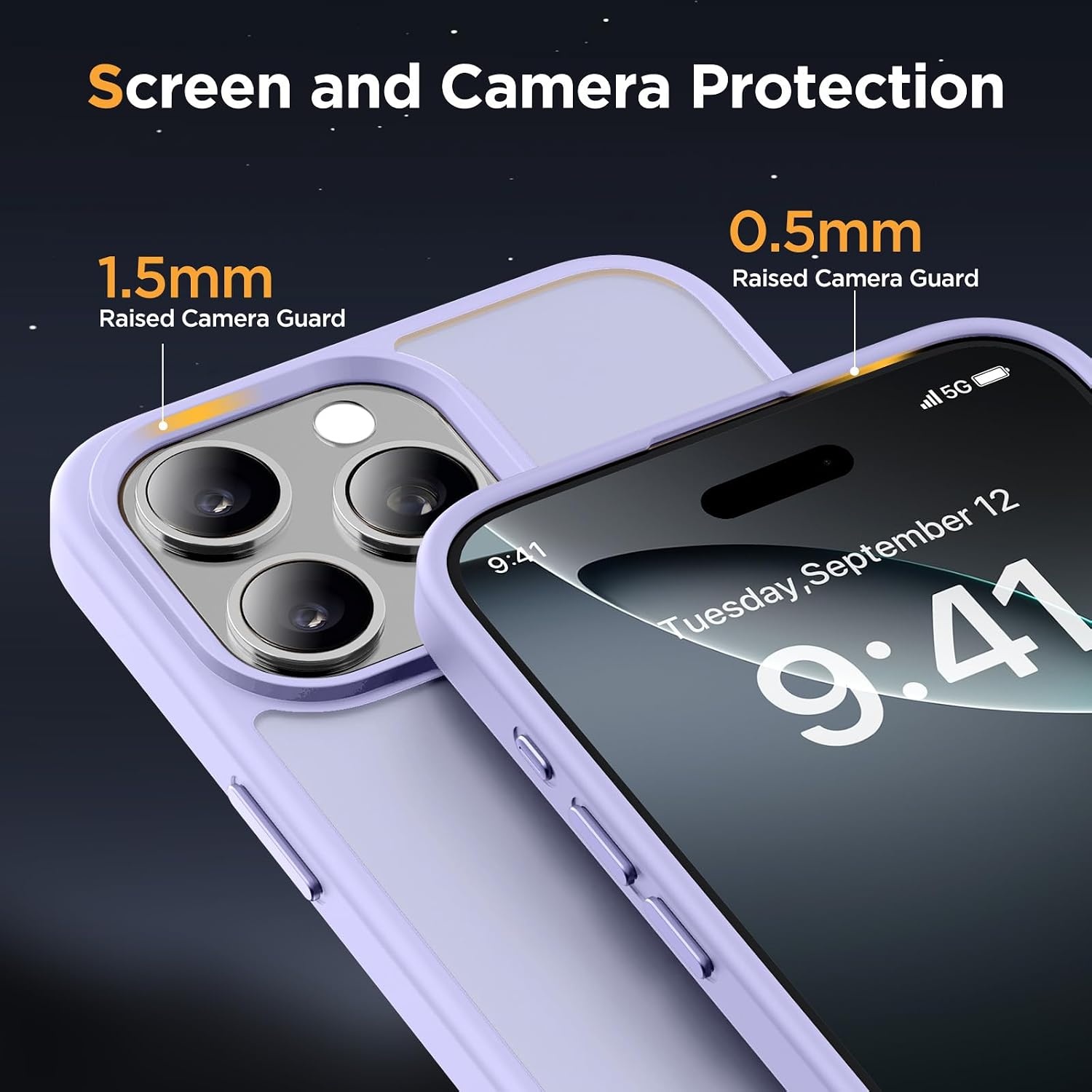 image:imageMiracase for iPhone 16 Pro Max Matte Series Case Magnetic LavenderLight Purple