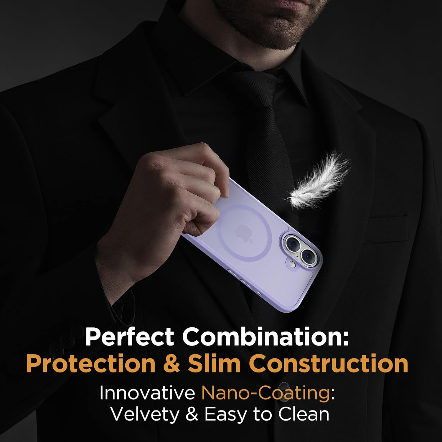 image:imageMiracase for iPhone 16 Pro Max Matte Series Case Magnetic LavenderLight Purple