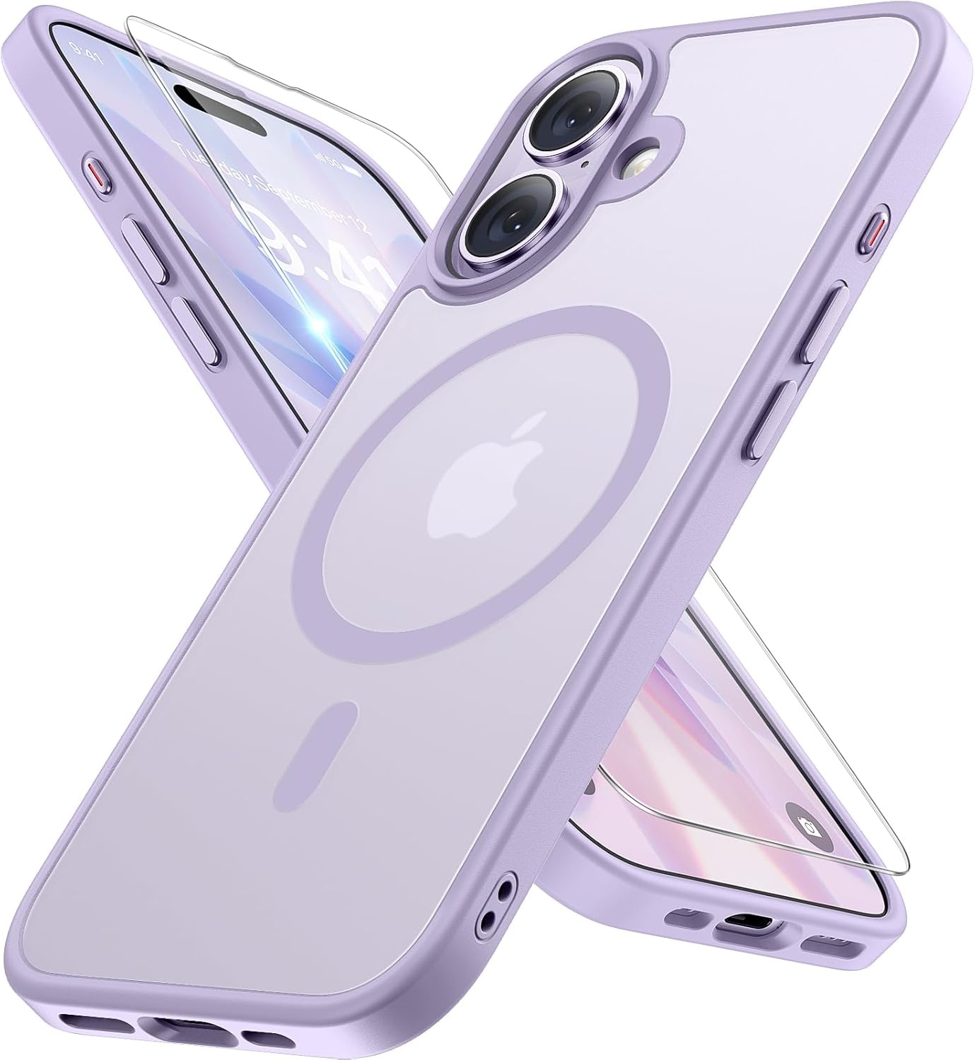 image:imageMiracase for iPhone 16 Pro Max Matte Series Case Magnetic LavenderLight Purple