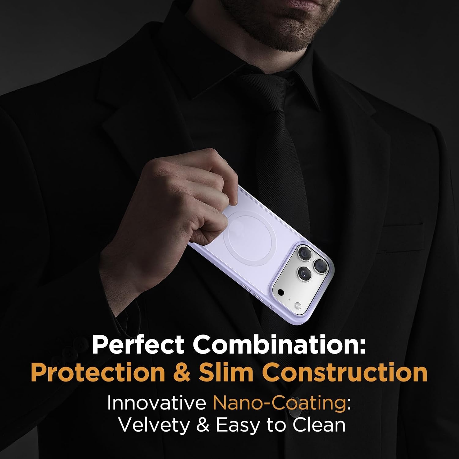 image:imageMiracase for iPhone 16 Pro Max Matte Series Case Magnetic LavenderLight Purple