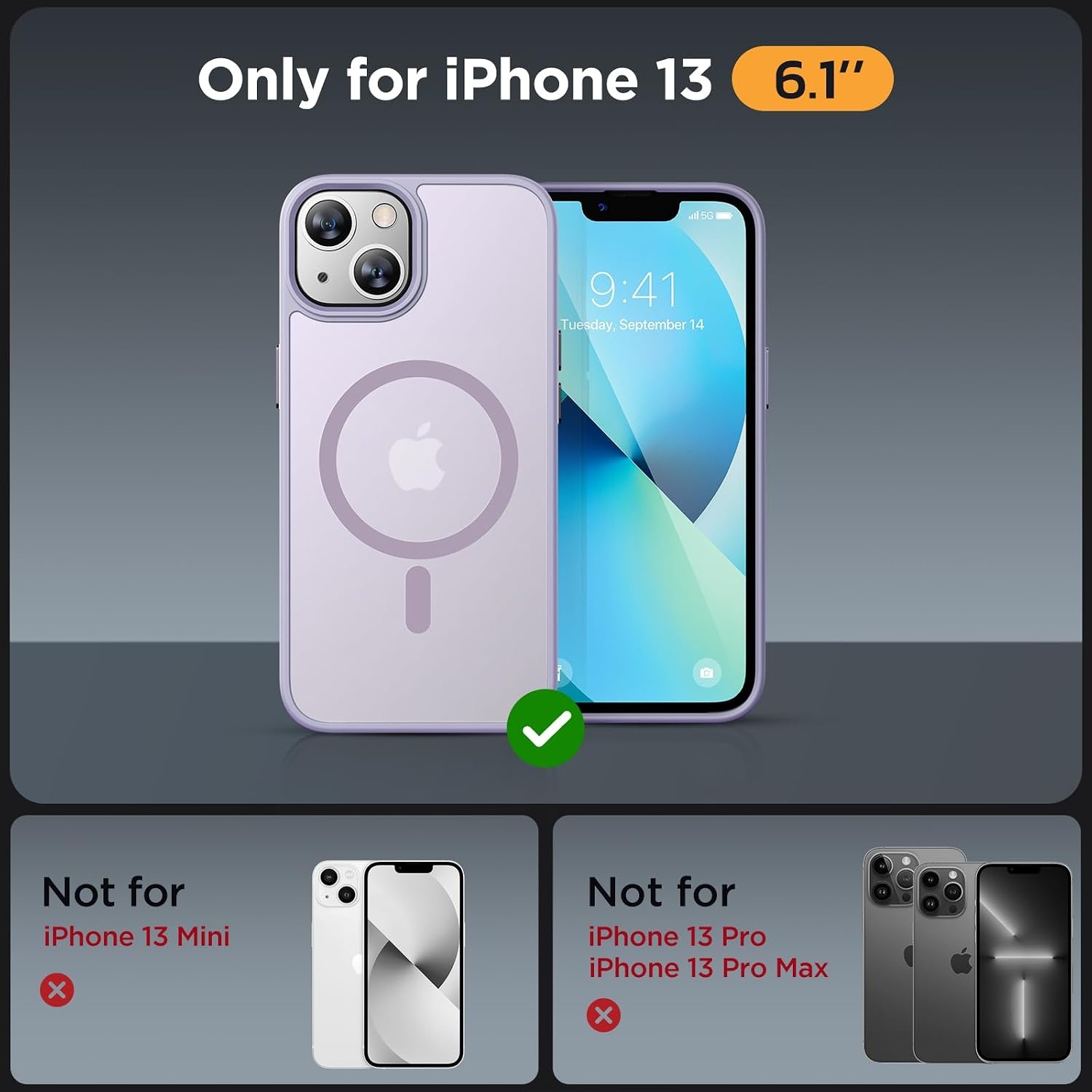 image:imageMiracase for iPhone 16 Pro Max Matte Series Case Magnetic LavenderLight Purple
