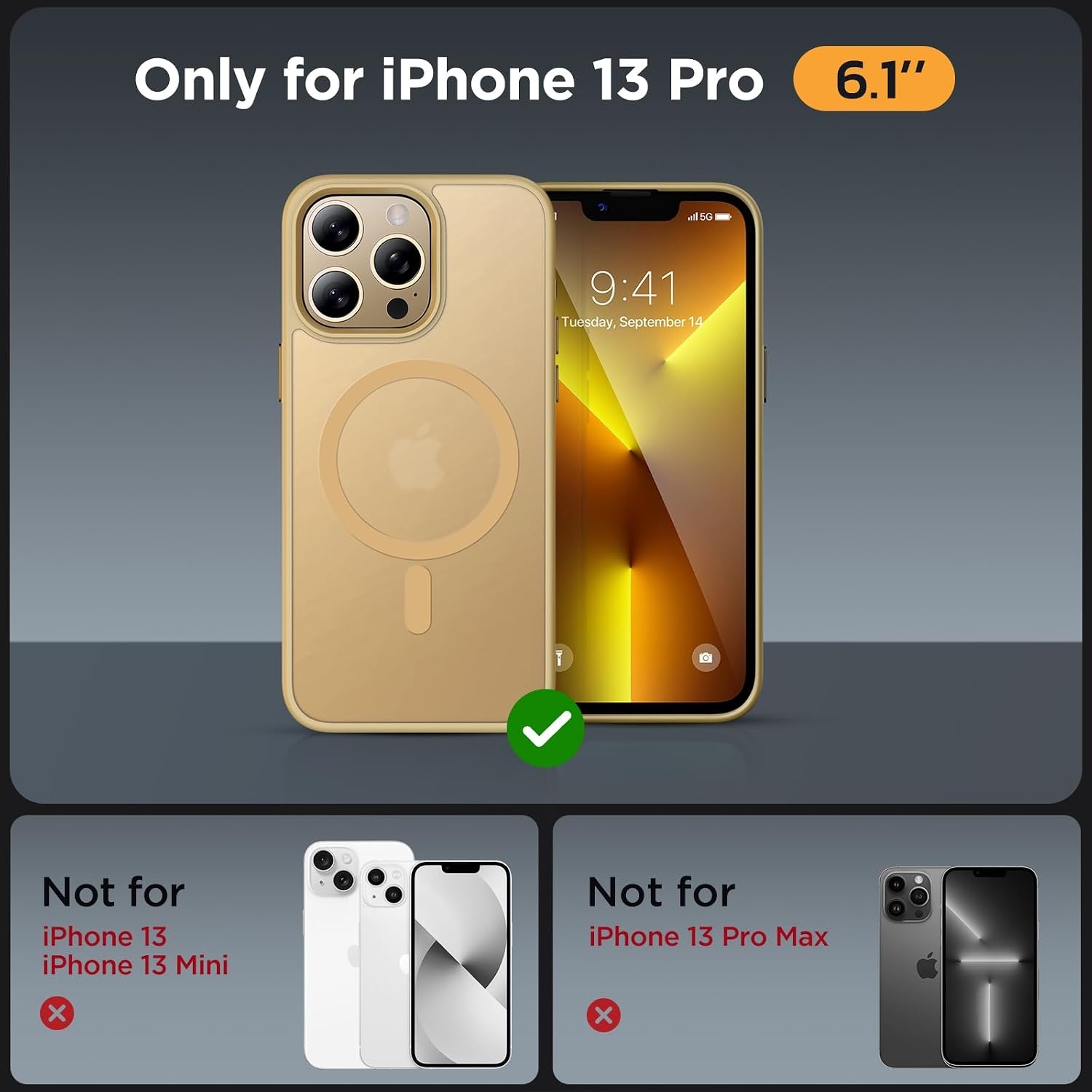 image:imageMiracase for iPhone 16 Pro Max Matte Series Case Magnetic LavenderLight Yellow