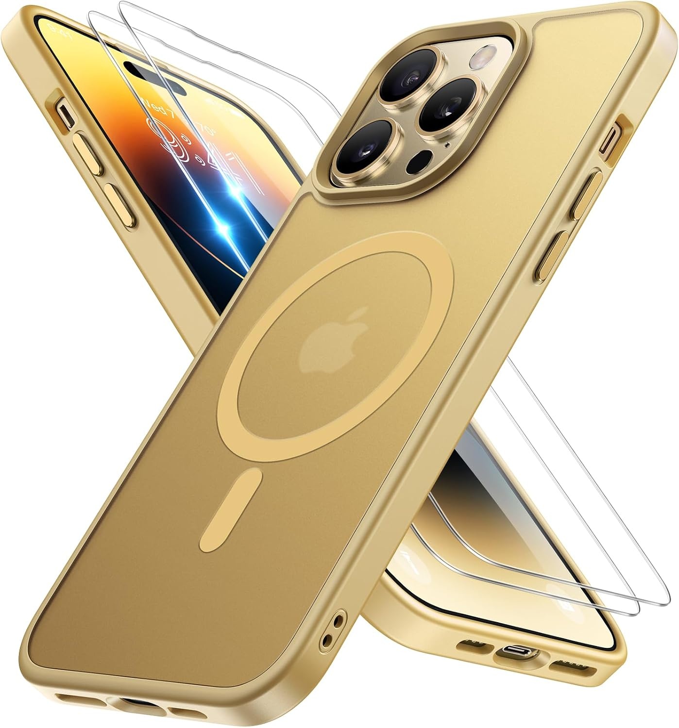 image:imageMiracase for iPhone 16 Pro Max Matte Series Case Magnetic LavenderLight Yellow