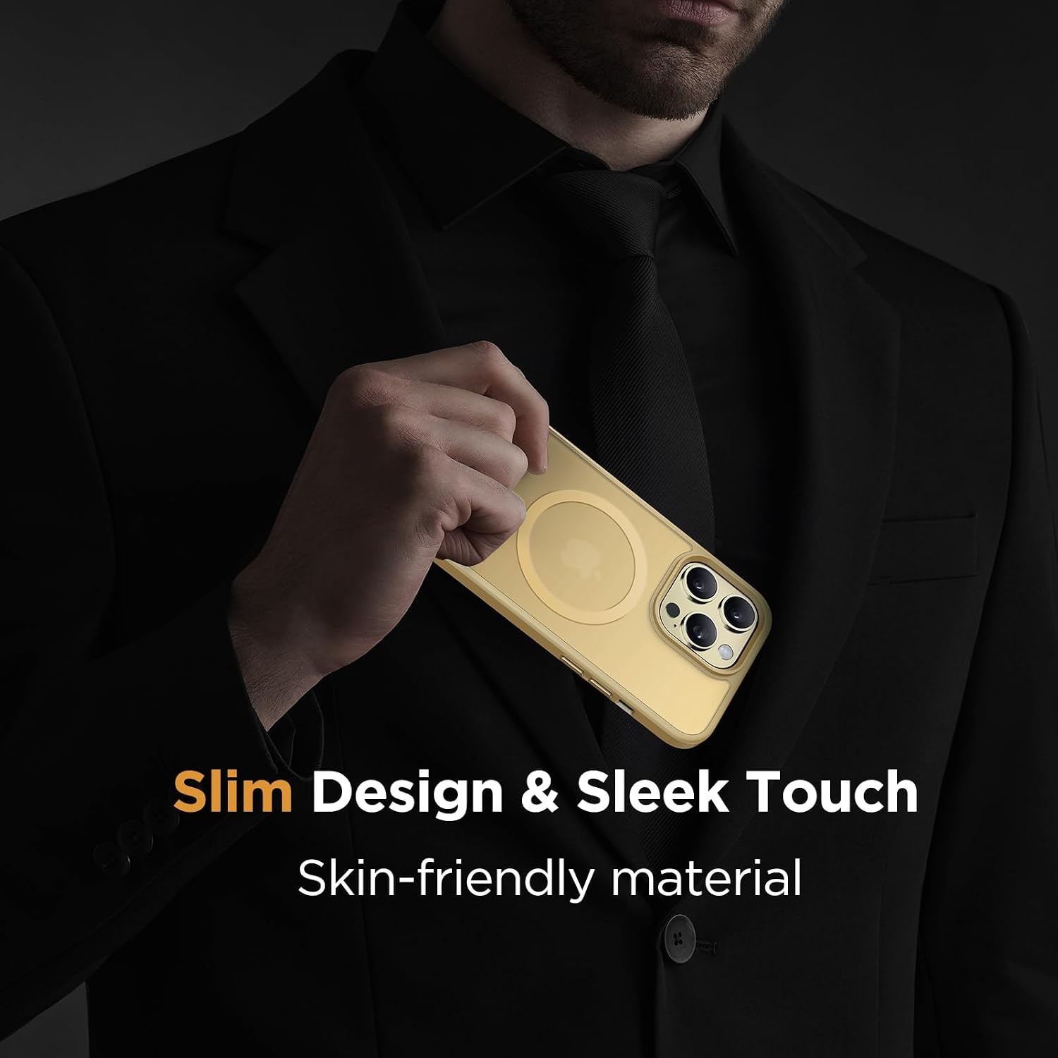 image:imageMiracase for iPhone 16 Pro Max Matte Series Case Magnetic LavenderLight Yellow