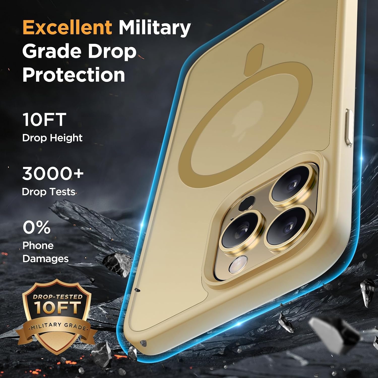 image:imageMiracase for iPhone 16 Pro Max Matte Series Case Magnetic LavenderLight Yellow
