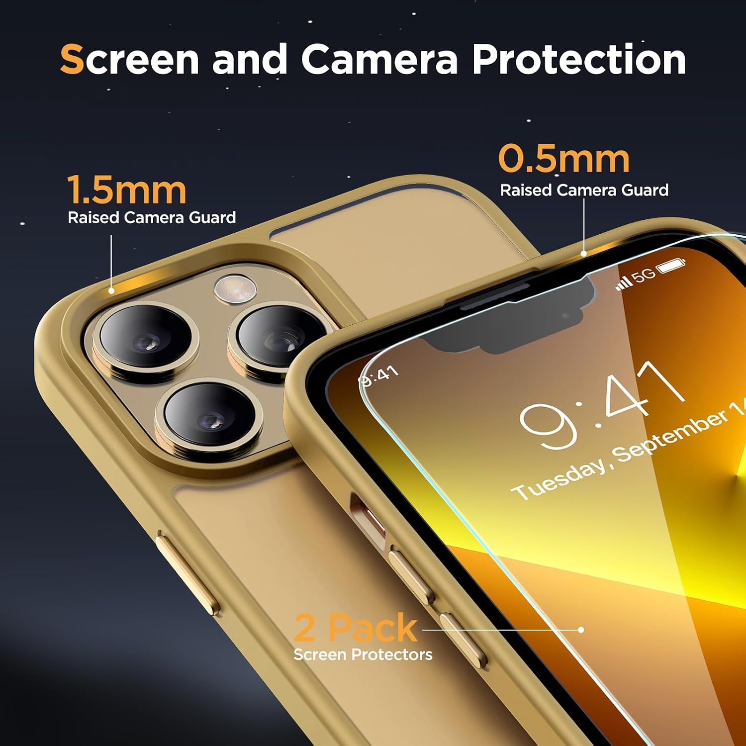 image:imageMiracase for iPhone 16 Pro Max Matte Series Case Magnetic LavenderLight Yellow