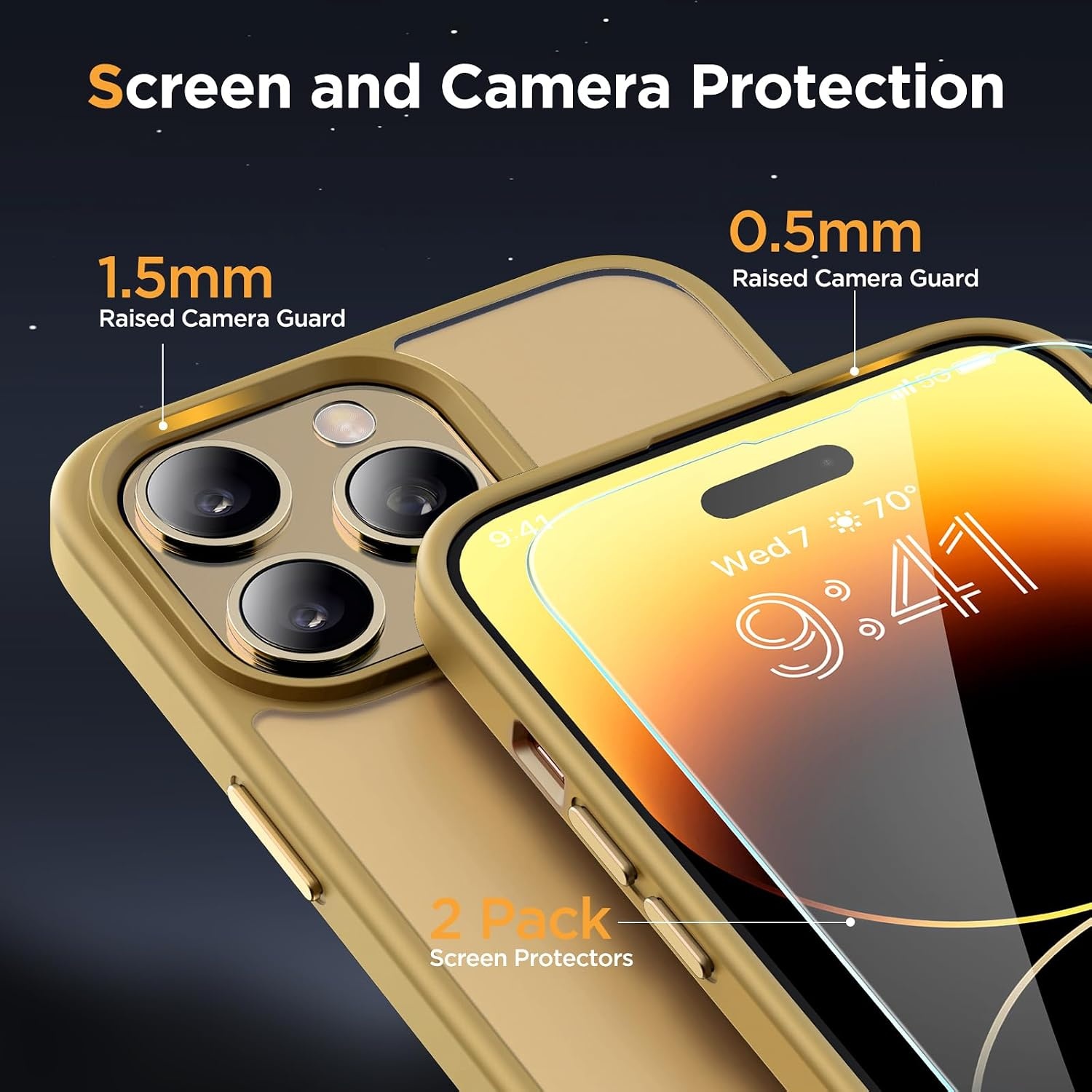 image:imageMiracase for iPhone 16 Pro Max Matte Series Case Magnetic LavenderLight Yellow