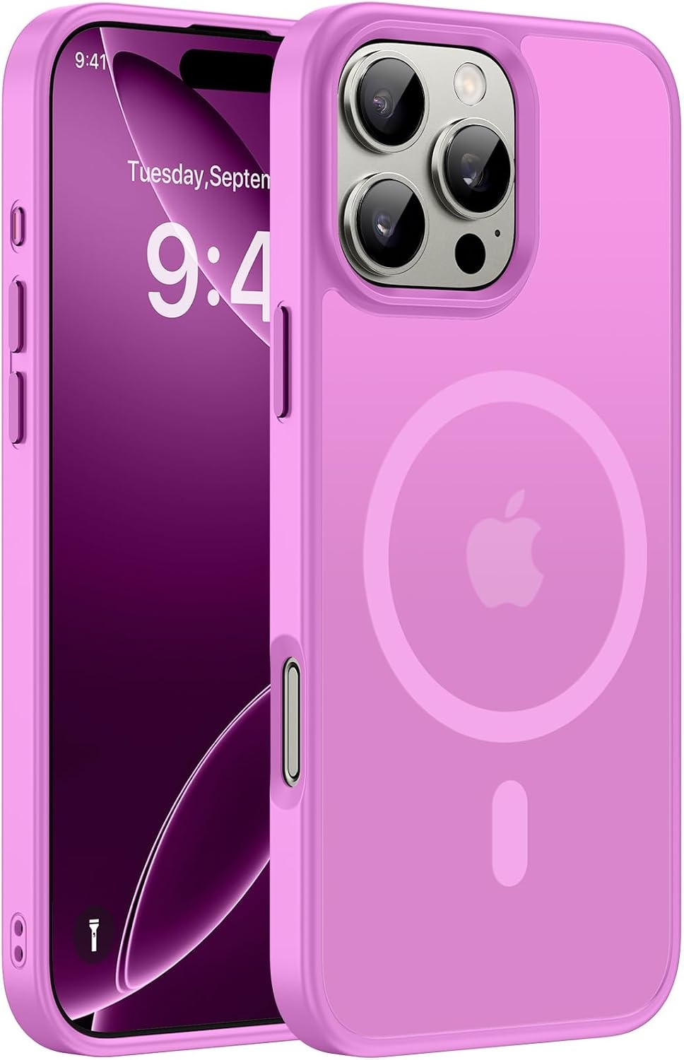 image:imageMiracase for iPhone 16 Pro Max Matte Series Case Magnetic LavenderLilac Pink