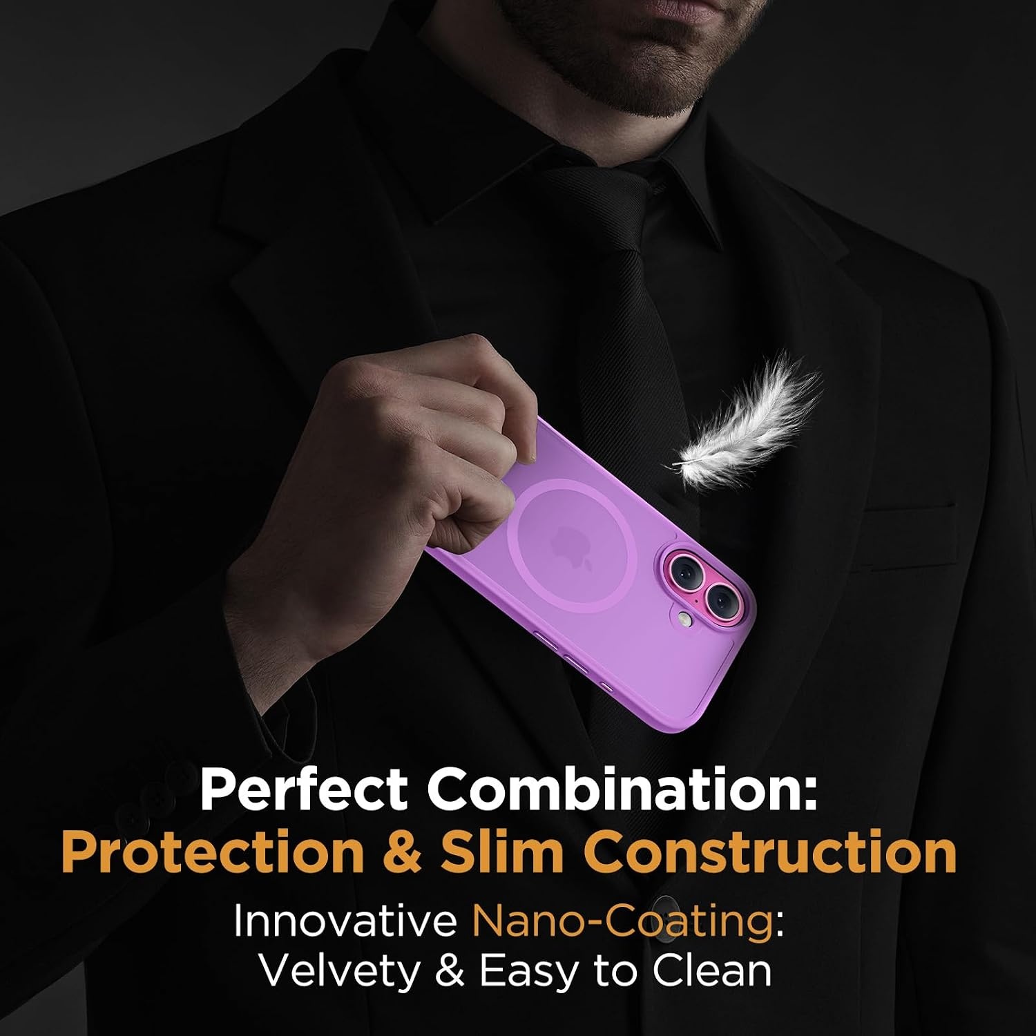 image:imageMiracase for iPhone 16 Pro Max Matte Series Case Magnetic LavenderLilac Pink