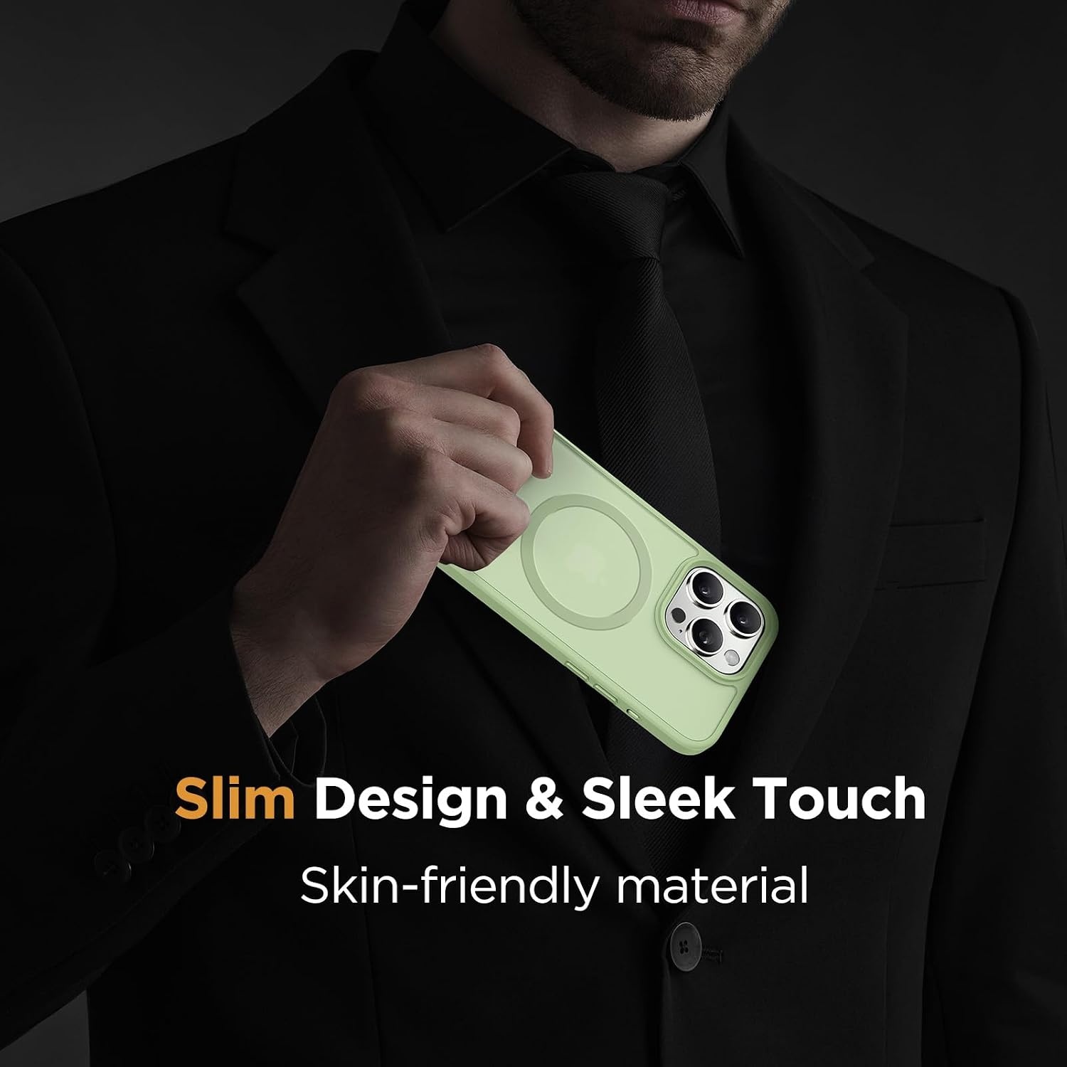 image:imageMiracase for iPhone 16 Pro Max Matte Series Case Magnetic LavenderMatcha Green