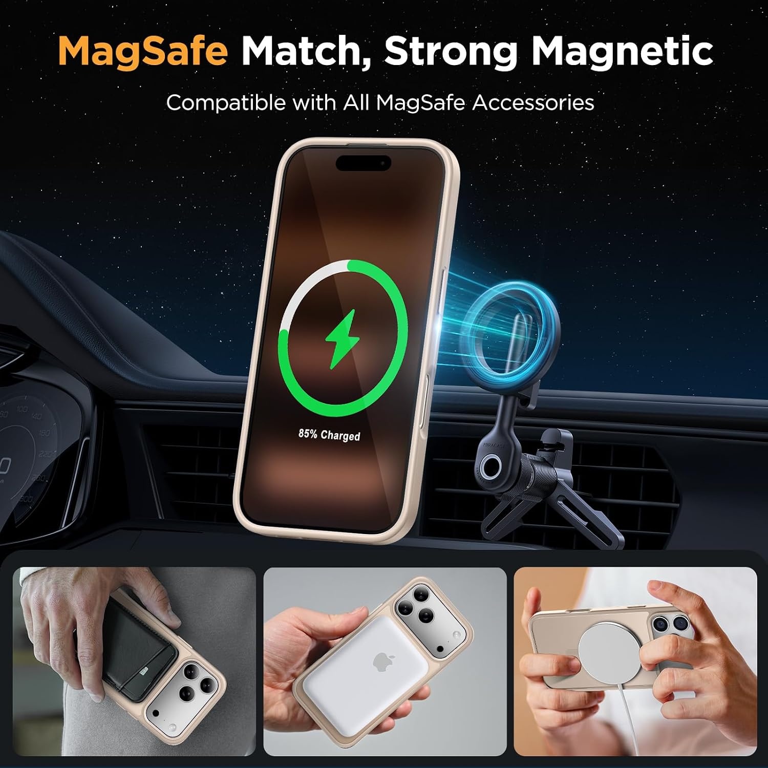 image:imageMiracase for iPhone 16 Pro Max Matte Series Case Magnetic LavenderMatte Beige