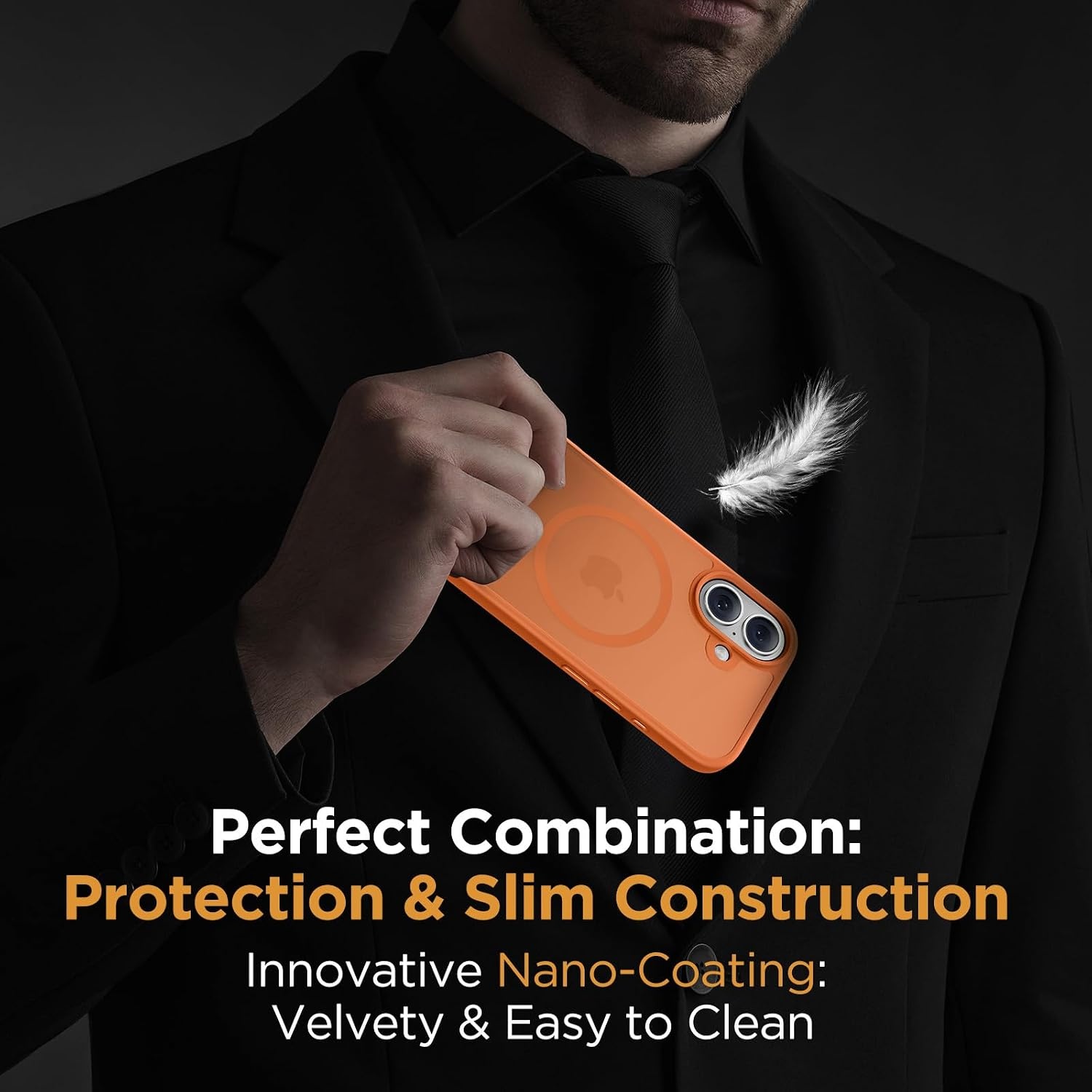 image:imageMiracase for iPhone 16 Pro Max Matte Series Case Magnetic LavenderOrange