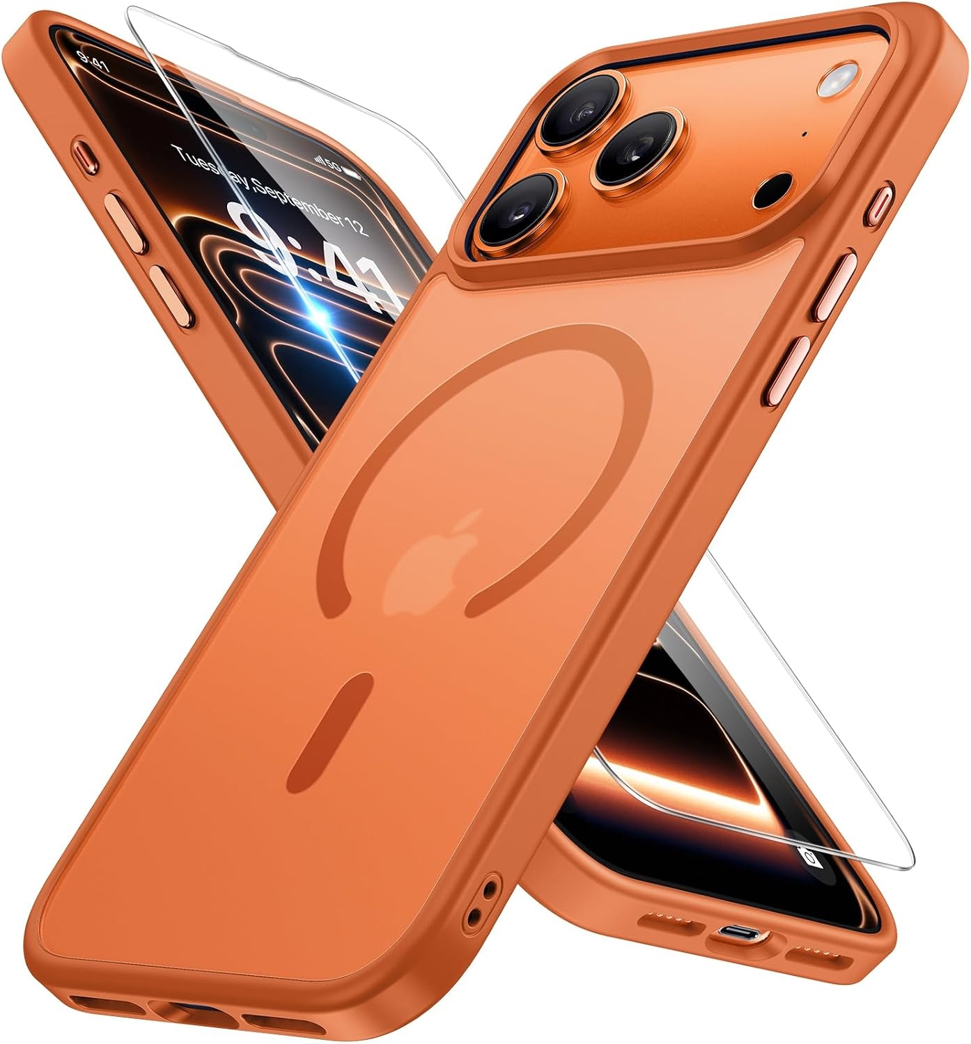 image:imageMiracase for iPhone 16 Pro Max Matte Series Case Magnetic LavenderOrange