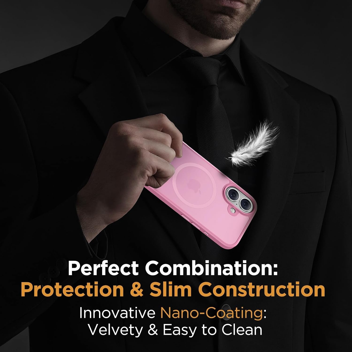 image:imageMiracase for iPhone 16 Pro Max Matte Series Case Magnetic LavenderPink