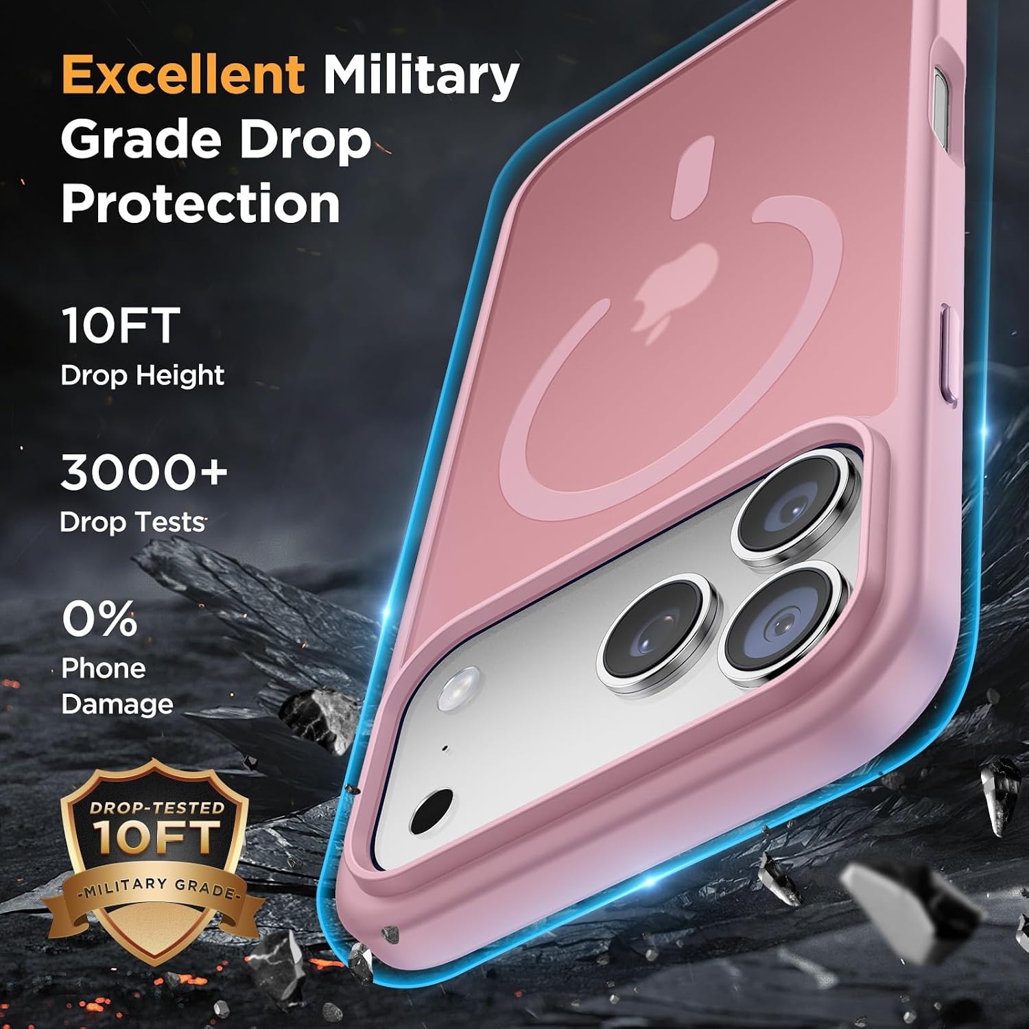image:imageMiracase for iPhone 16 Pro Max Matte Series Case Magnetic LavenderPink