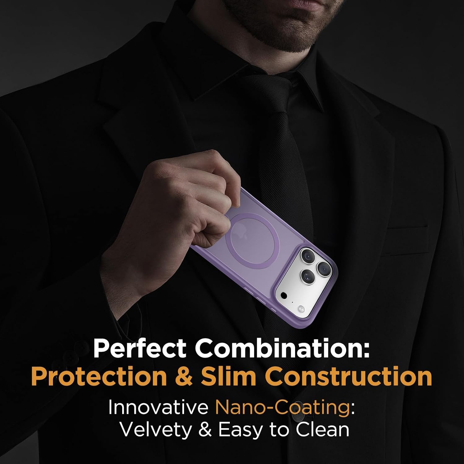image:imageMiracase for iPhone 16 Pro Max Matte Series Case Magnetic LavenderPurple