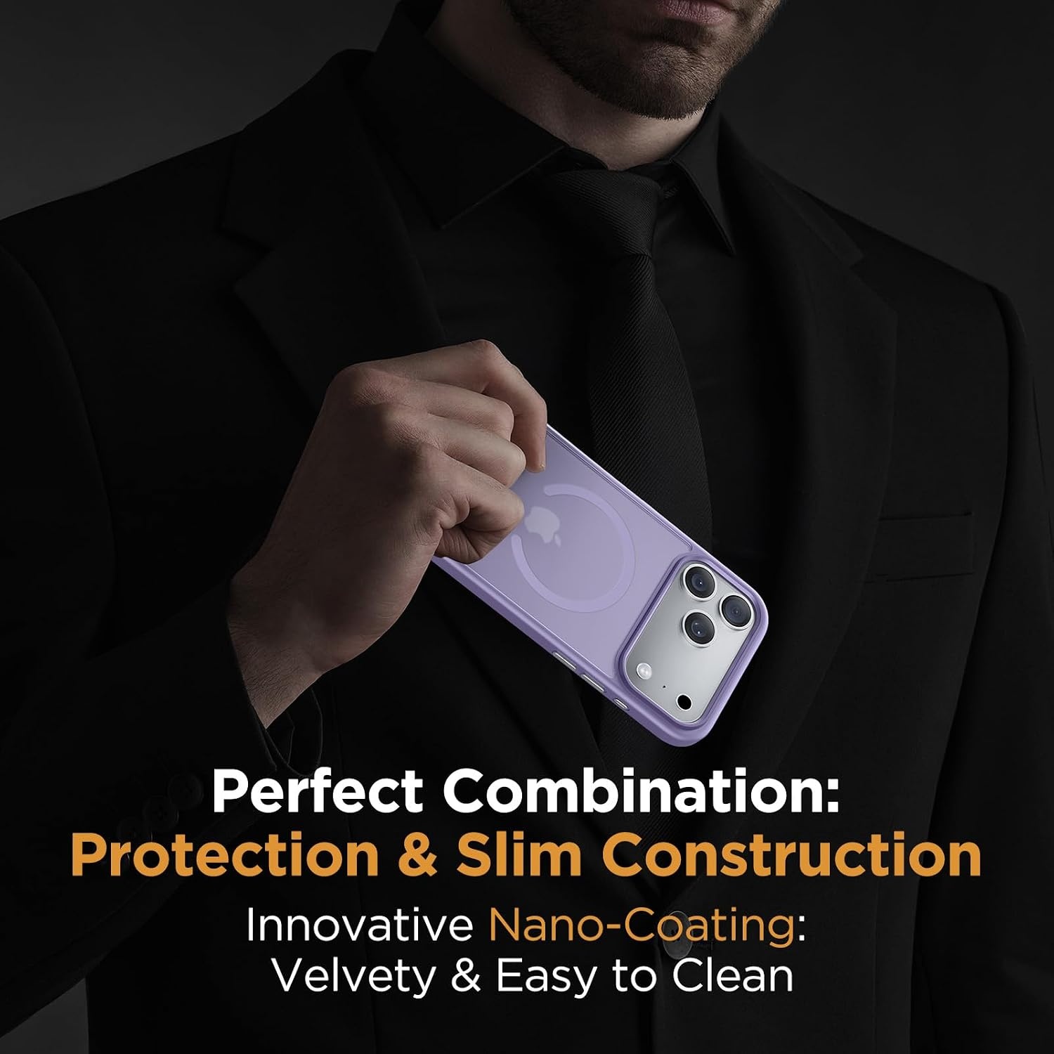 image:imageMiracase for iPhone 16 Pro Max Matte Series Case Magnetic LavenderPurple