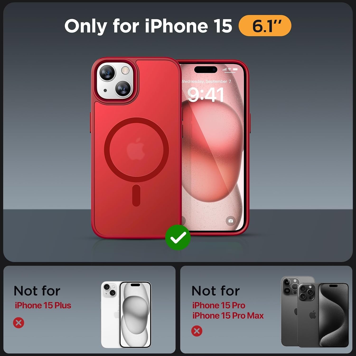 image:imageMiracase for iPhone 16 Pro Max Matte Series Case Magnetic LavenderRed