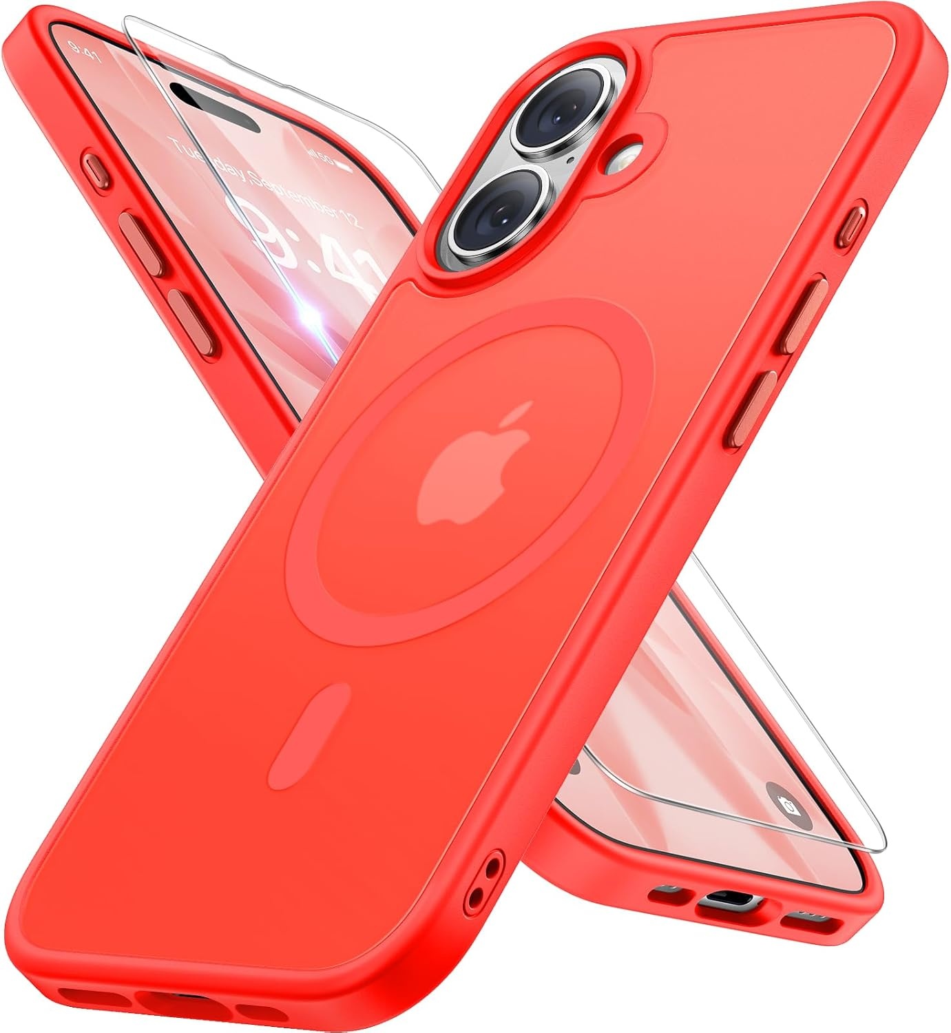 image:imageMiracase for iPhone 16 Pro Max Matte Series Case Magnetic LavenderRed