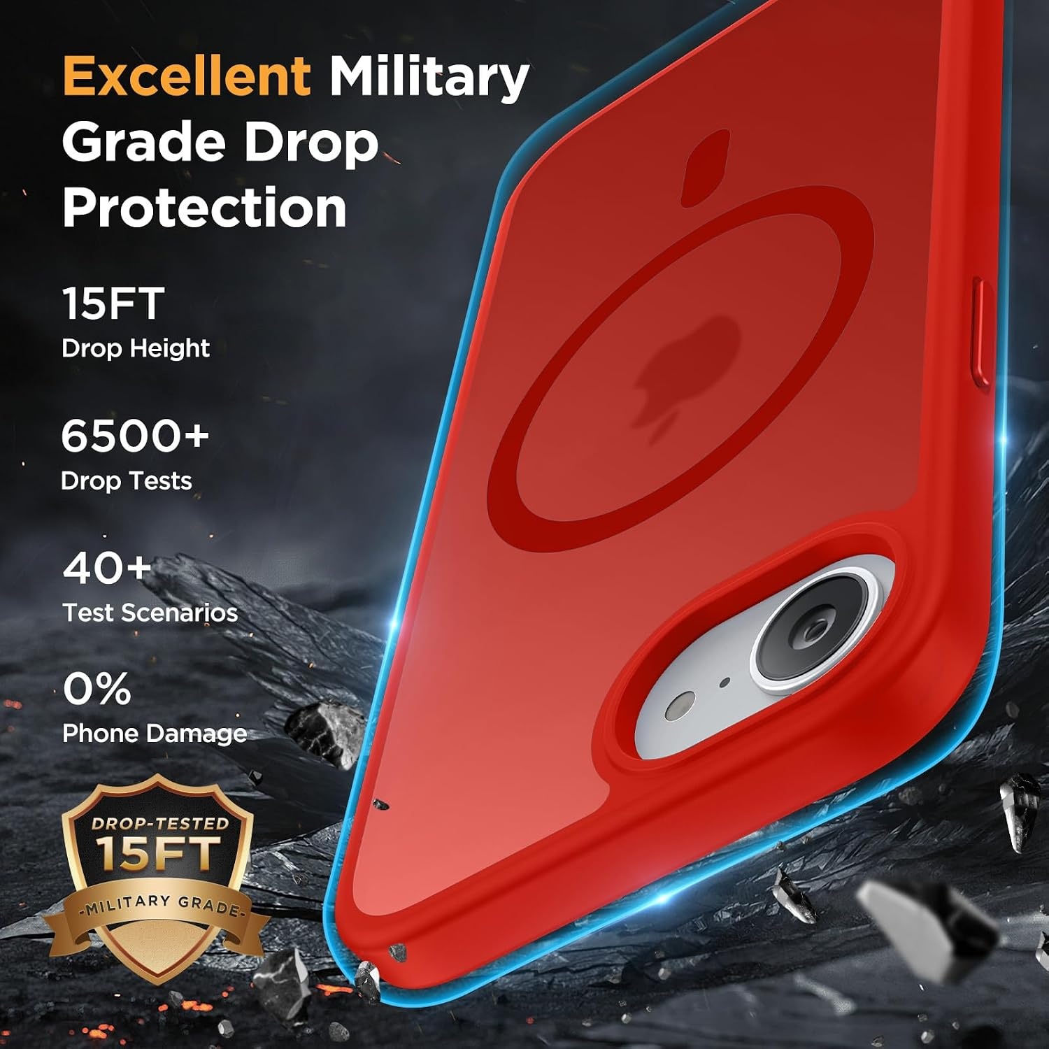 image:imageMiracase for iPhone 16 Pro Max Matte Series Case Magnetic LavenderRed