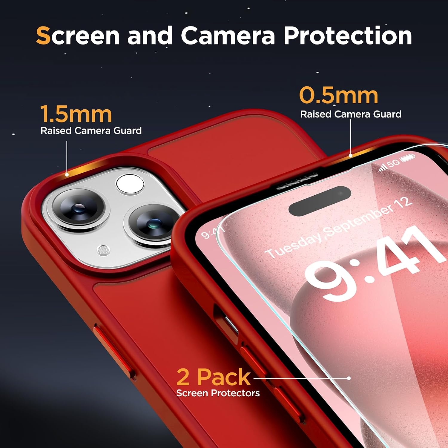 image:imageMiracase for iPhone 16 Pro Max Matte Series Case Magnetic LavenderRed