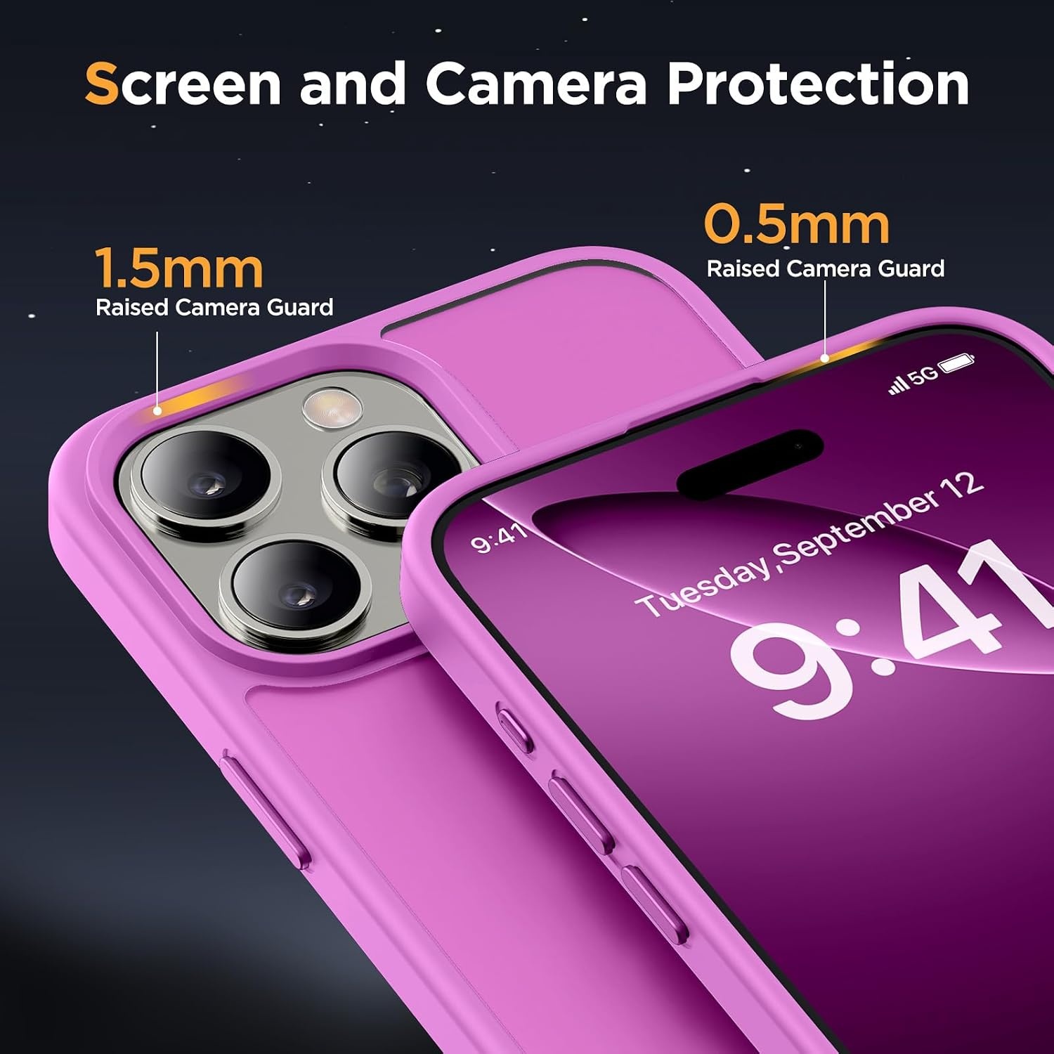 image:imageMiracase for iPhone 16 Pro Max Matte Series Case Magnetic LavenderViolett