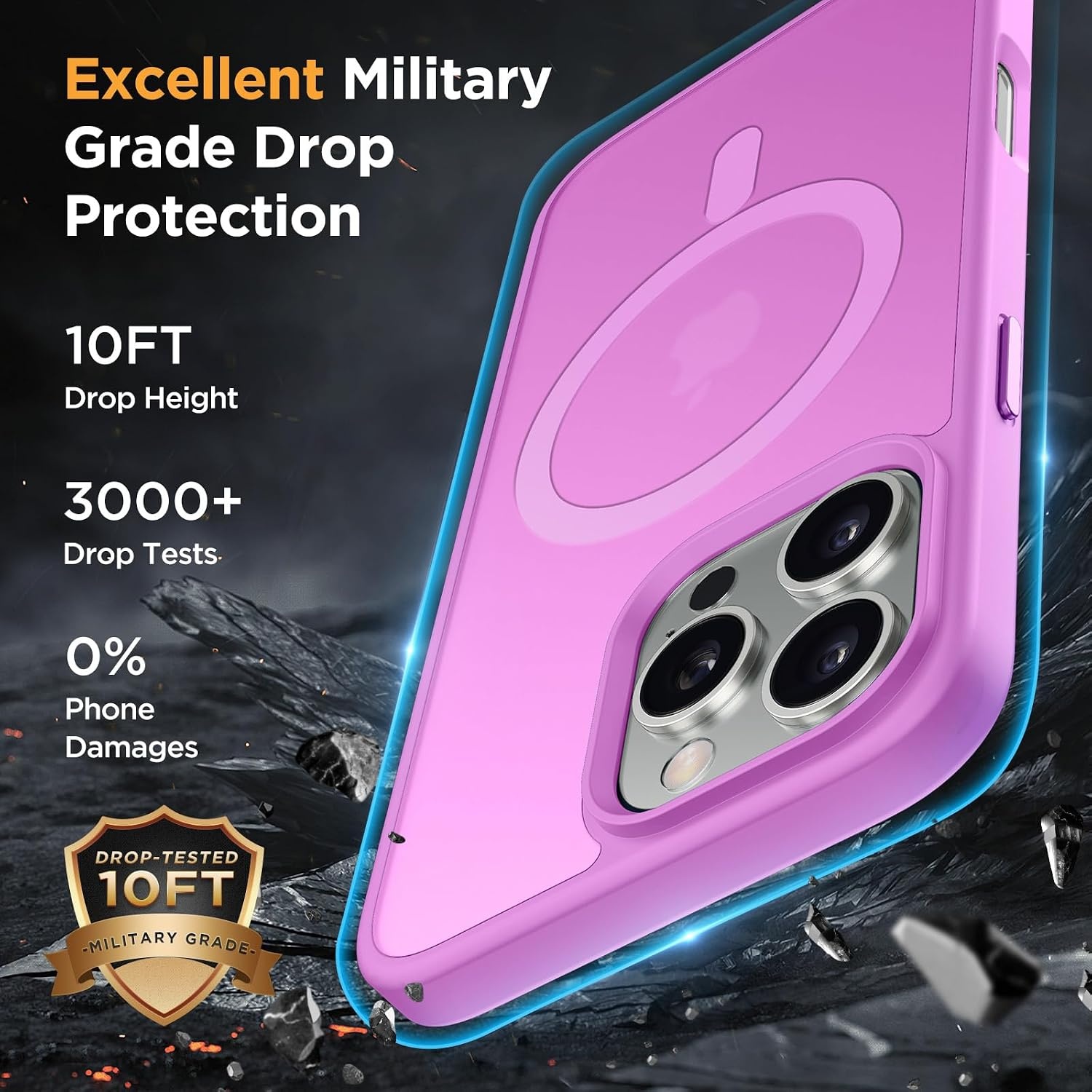image:imageMiracase for iPhone 16 Pro Max Matte Series Case Magnetic LavenderViolett