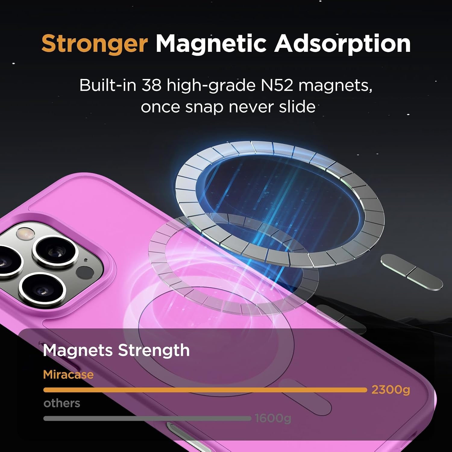 image:imageMiracase for iPhone 16 Pro Max Matte Series Case Magnetic LavenderViolett