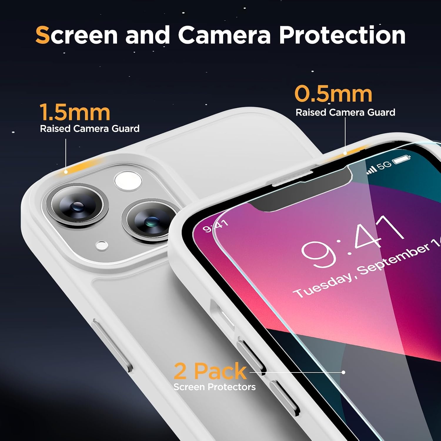 image:imageMiracase for iPhone 16 Pro Max Matte Series Case Magnetic LavenderWhite