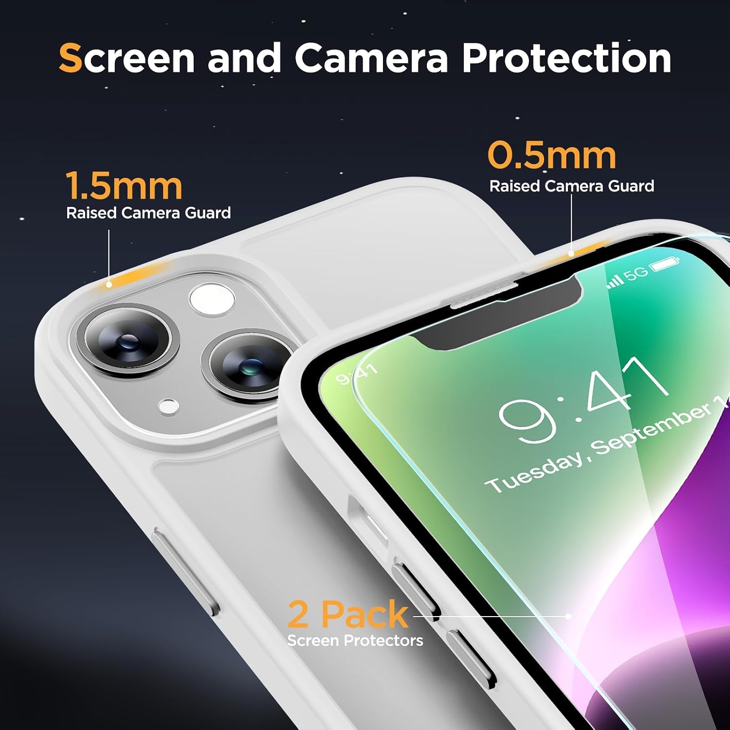 image:imageMiracase for iPhone 16 Pro Max Matte Series Case Magnetic LavenderWhite