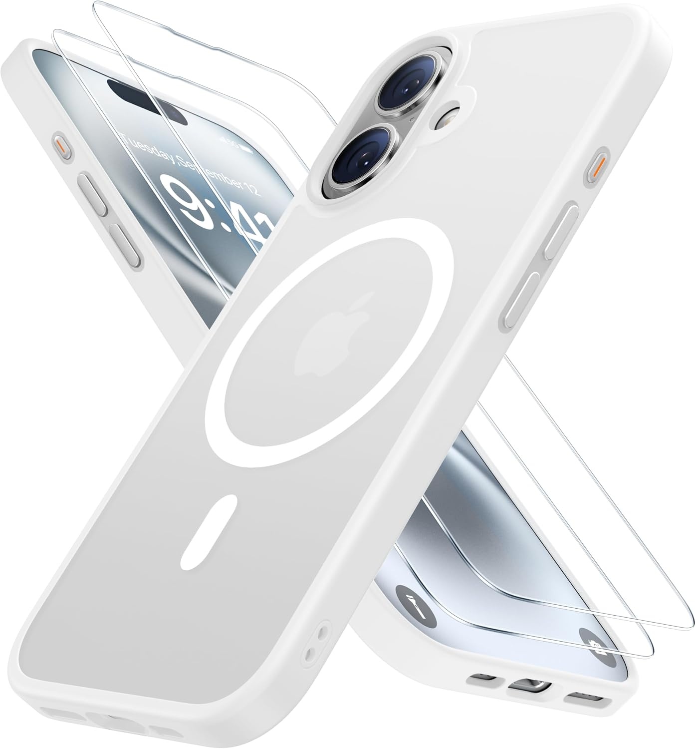 image:imageMiracase for iPhone 16 Pro Max Matte Series Case Magnetic LavenderWhite