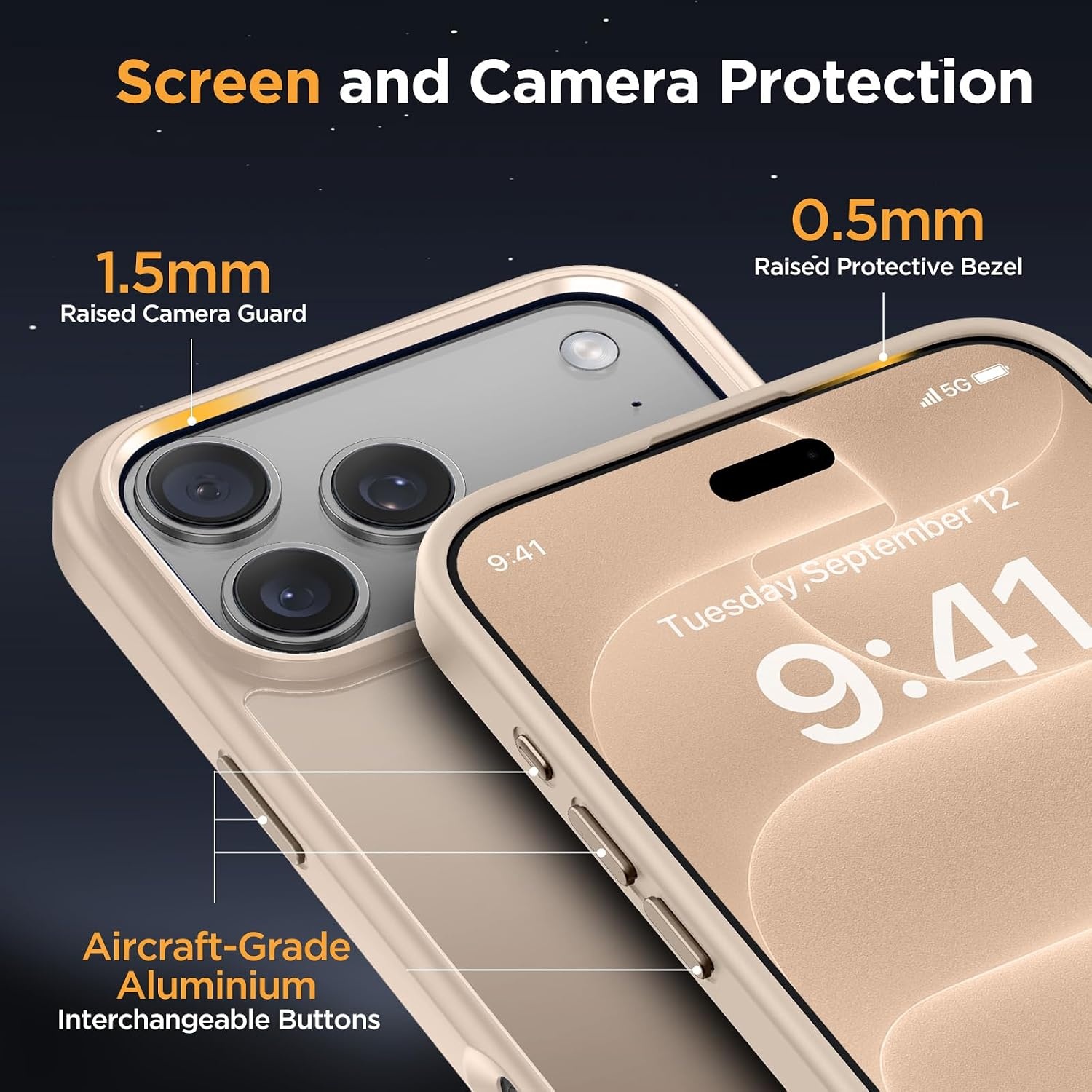 image:imageMiracase for iPhone 16 Pro Max Matte Series Case Magnetic Lavenderkhaki