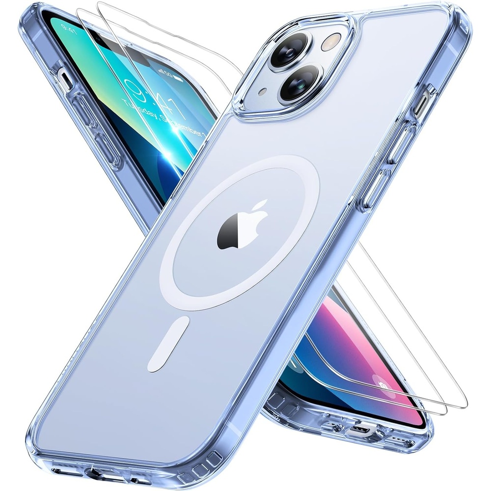 image:imageMiracase for iPhone 16 Pro Max Matte Series Case Magnetic LavenderClear Blue