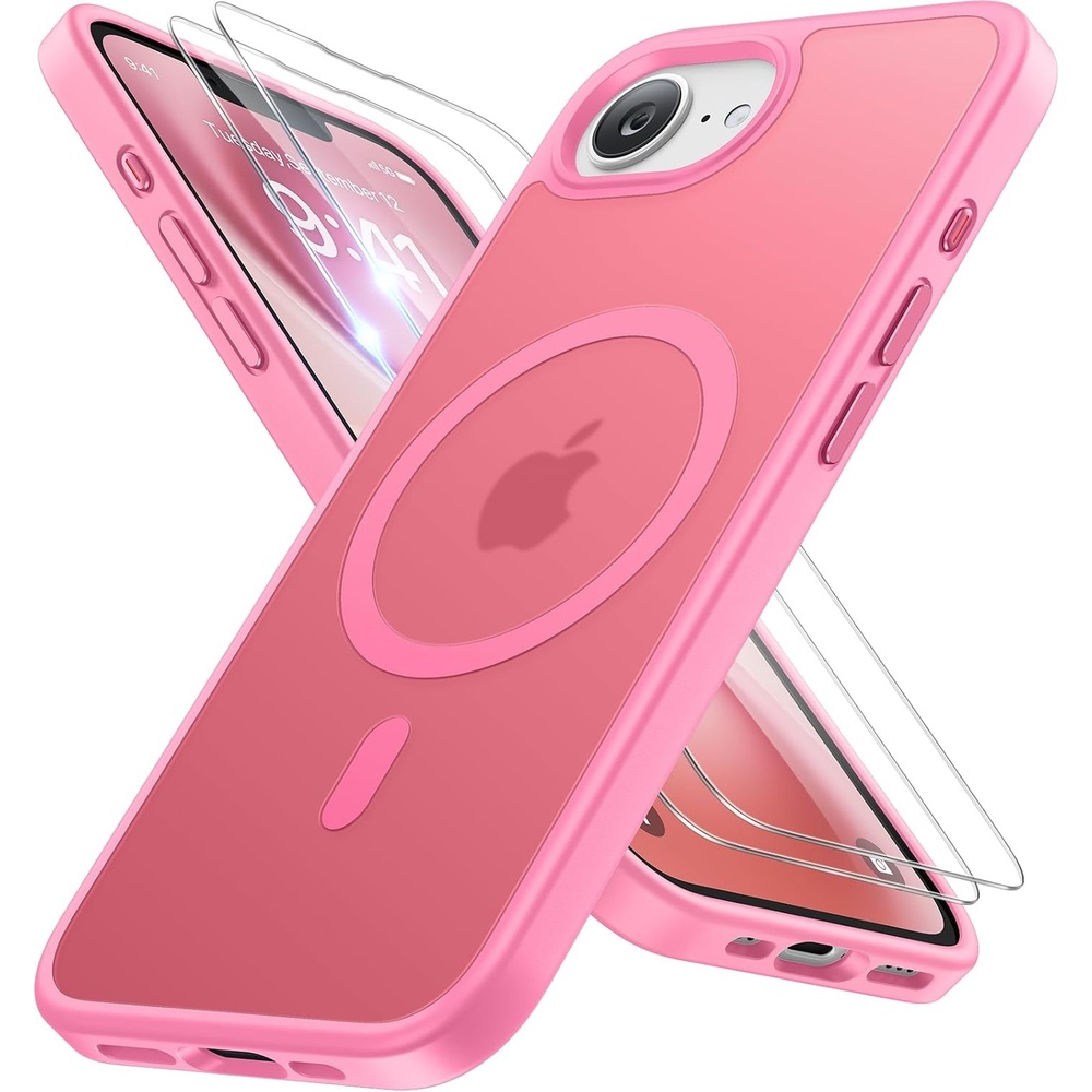 image:imageMiracase for iPhone 16 Pro Max Matte Series Case Magnetic LavenderHot Pink