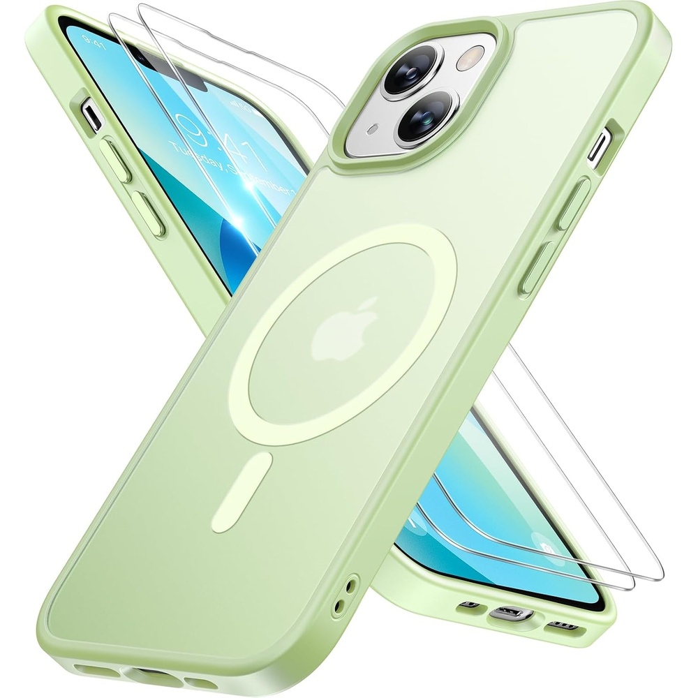 image:imageMiracase for iPhone 16 Pro Max Matte Series Case Magnetic LavenderLight Green