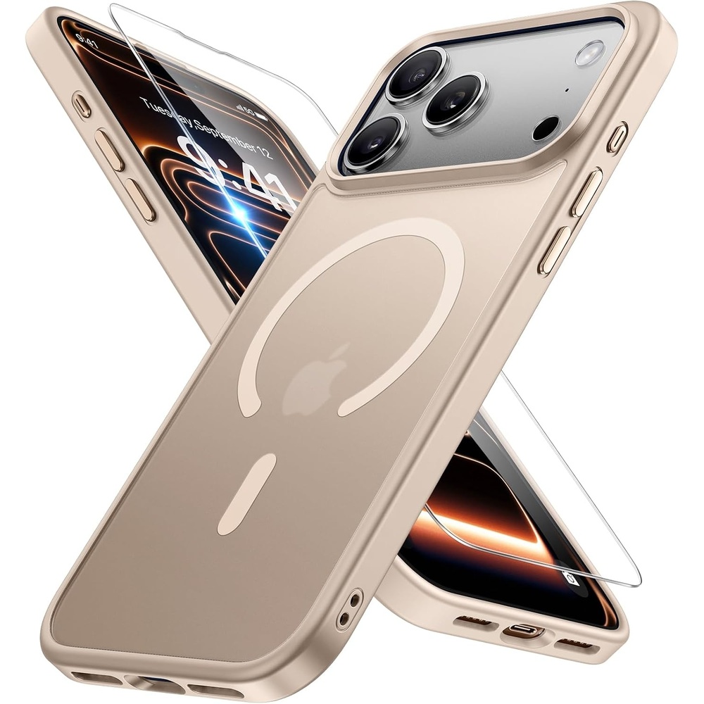 image:imageMiracase for iPhone 16 Pro Max Matte Series Case Magnetic LavenderMatte Beige