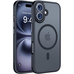 Miracase for iPhone 16 Pro Max Matte Series Case, Magnetic, Lavender(Classic Black)